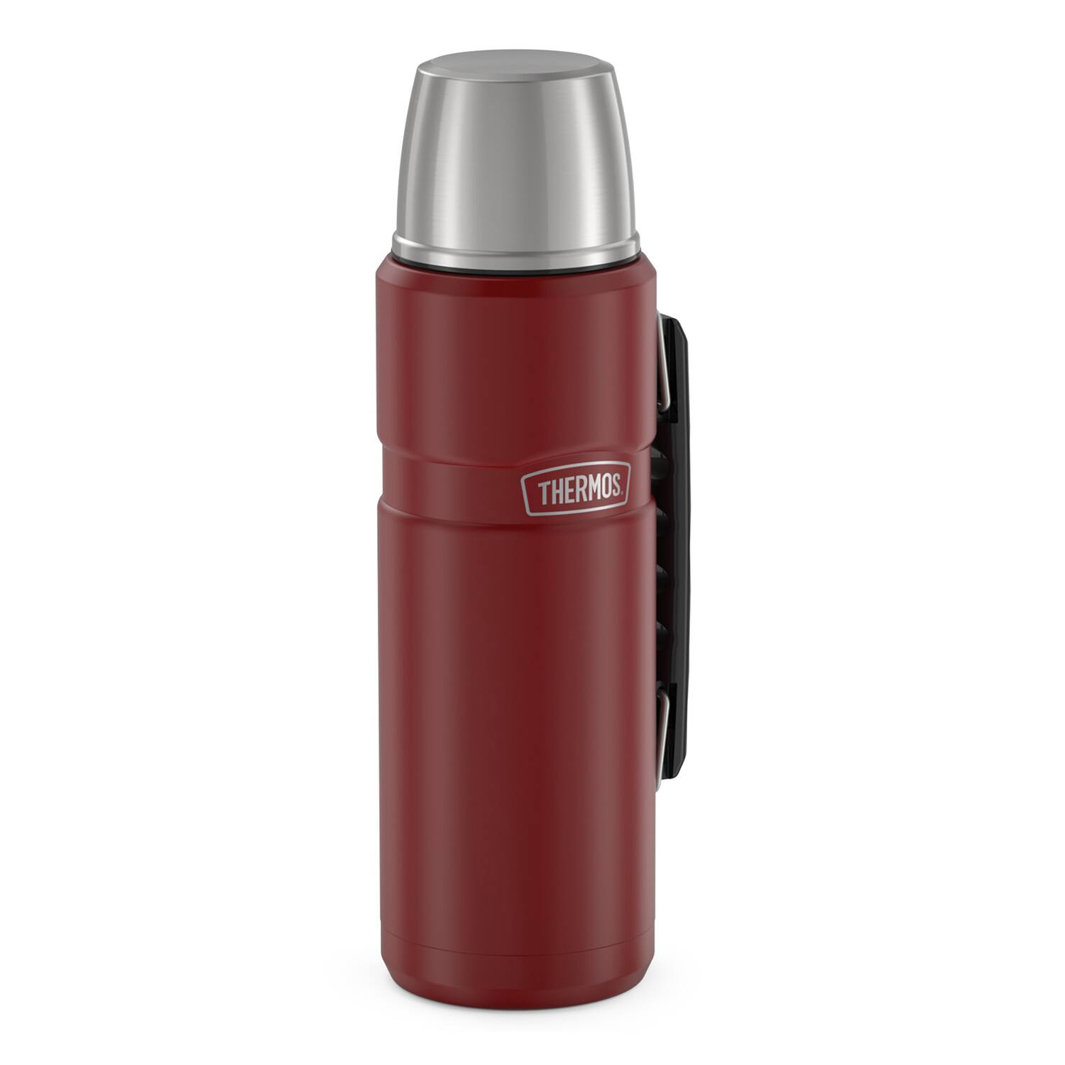 Alt View 4. Thermos - Stainless King Vacuum Insulated Stainless Steel Beverage Bottle 1.2 L - Red.
