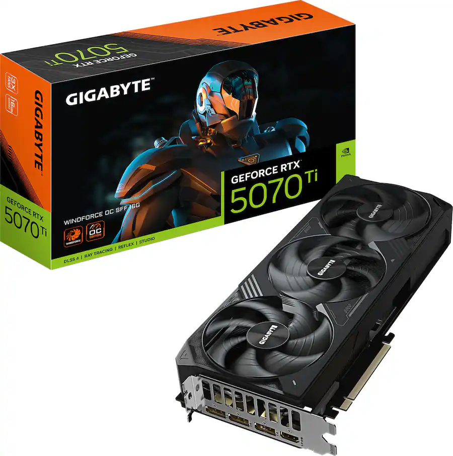 GIGABYTE NVIDIA GeForce RTX 5070 Ti WINDFORCE OC SFF 16G GDDR7 PCI