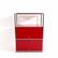 Alt View 5. Malletson - 3-Tier Modular Metal Sideboard Buffet, Modern Storage Accent Cabinet with Doors for Kitchen Dining Room - Red.