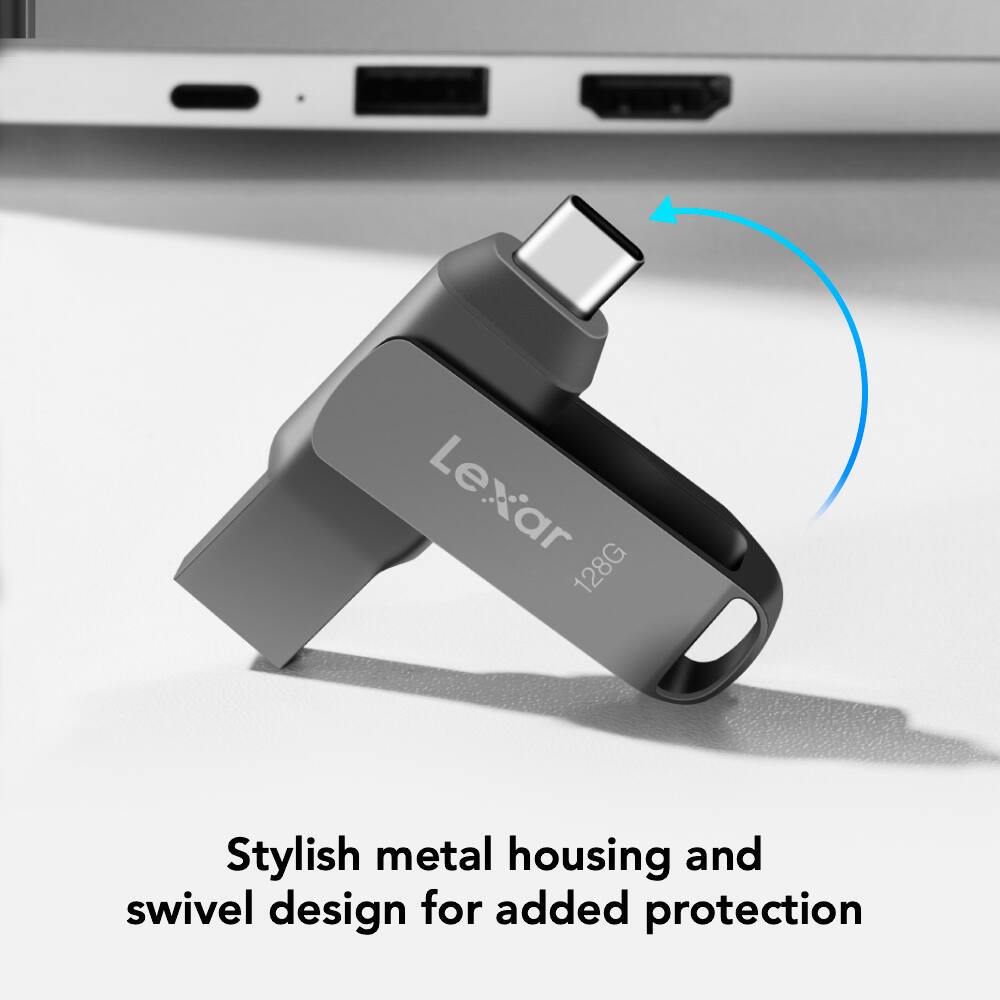 Lexar 128G

Stylish metal housing and swivel design for added protection