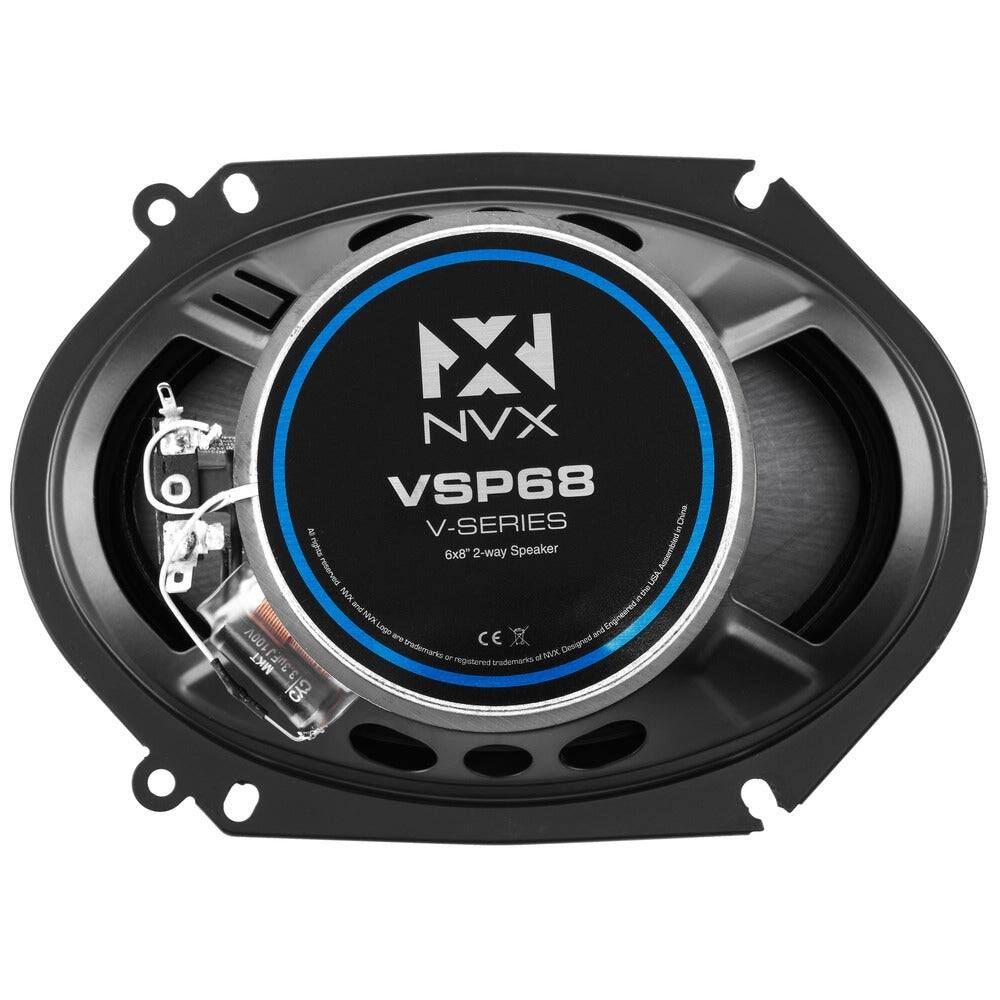 NVX VSP68 - V-SERIES 6x8" 2-way Speaker Assembled in China, Engineered in the USA. 100% of MX Log are CE pur trademarks % of MX Designed MKT 3uFJ registered trademarks CAD