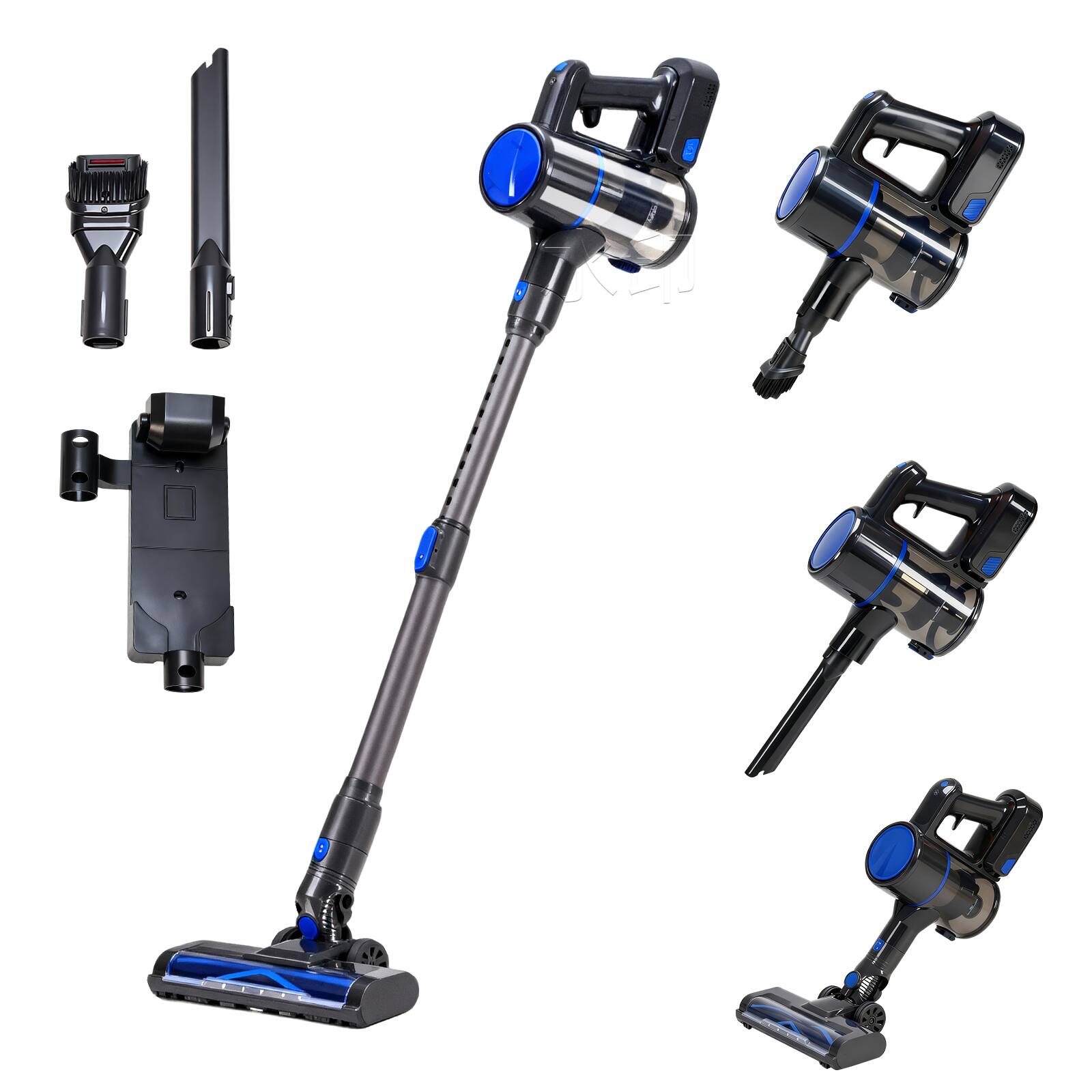 Front. AENKYO - Cordless Vacuum Cleaner Rechargeable Lightweight Stick Vacuum with LED light.