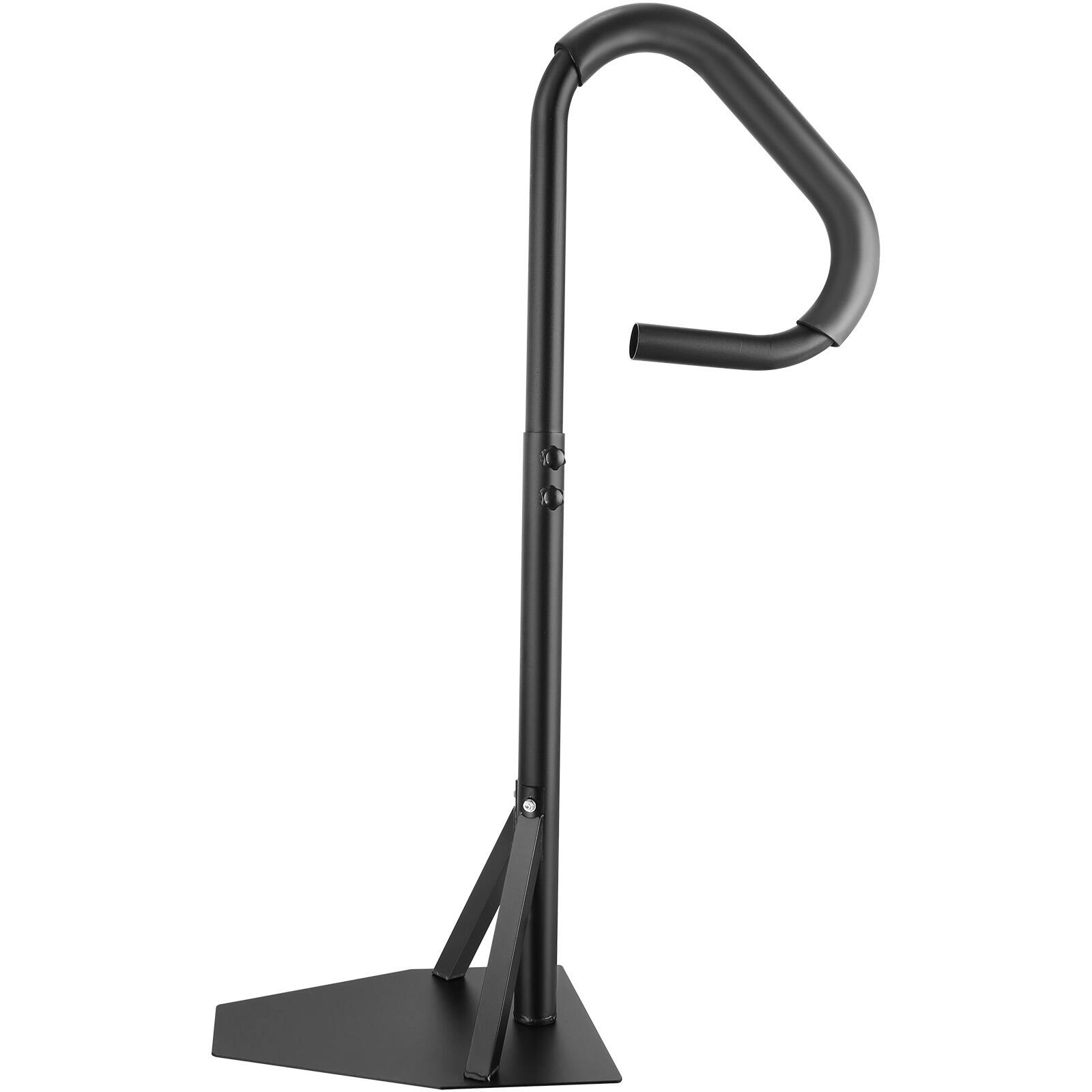 Alt View 5. VEVOR - Hot Tub Handrail, 360 Rotatable Spa Side Handrail with 35"-57" Adjustable Height, Rust-proof Aluminum Spa Step Hot Tub - Matte Black.