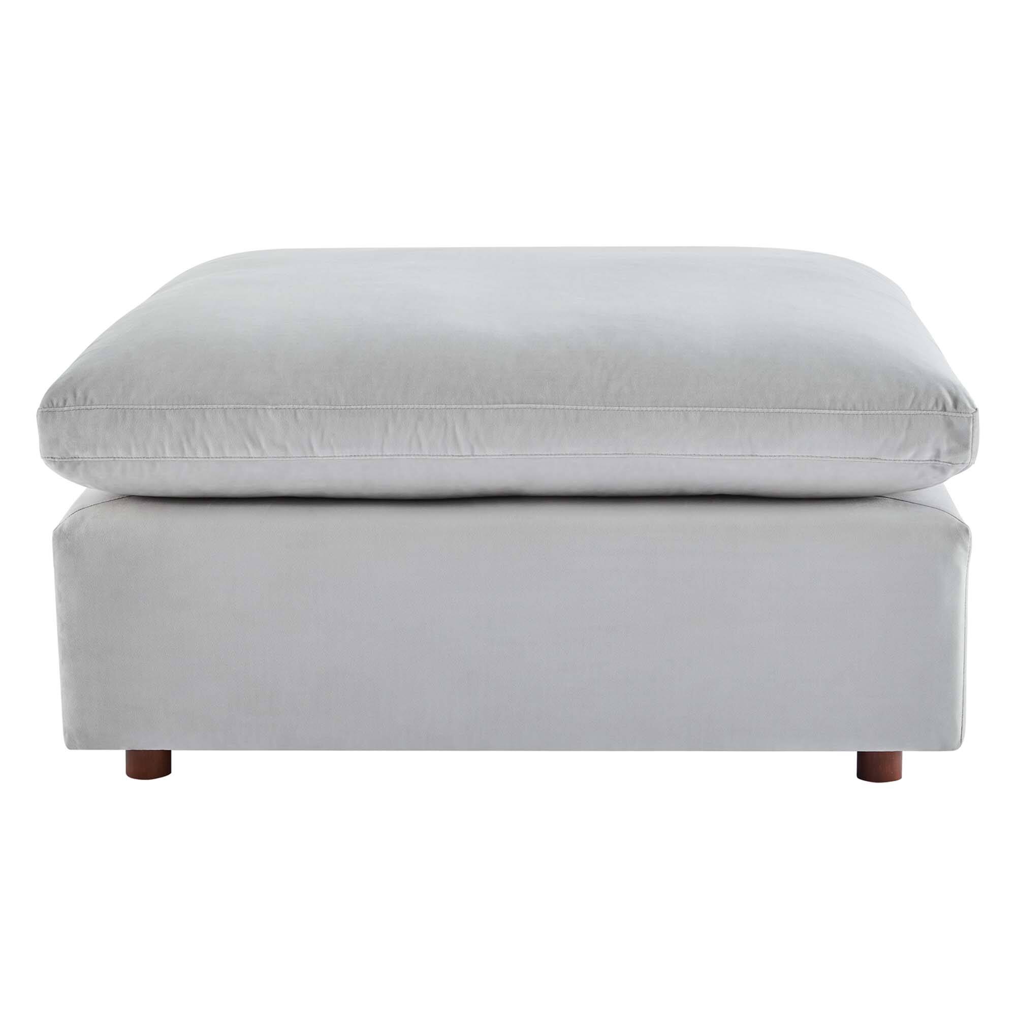 Alt View 2. Modway - Commix Down Filled Overstuffed Performance Velvet Ottoman by Modway - EEI-4365-LGR.