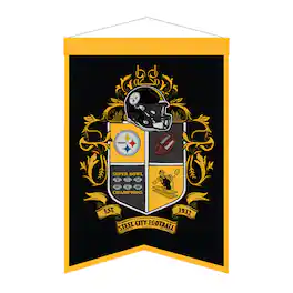 Sporticulture - Pittsburgh Steelers 15" x 22" Crest Banner - Multicolor