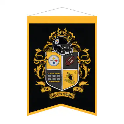 Steelers
Steelers
SUPER BOWL
CHAMPIONS
EST. 1933
STEEL CITY FOOTBALL