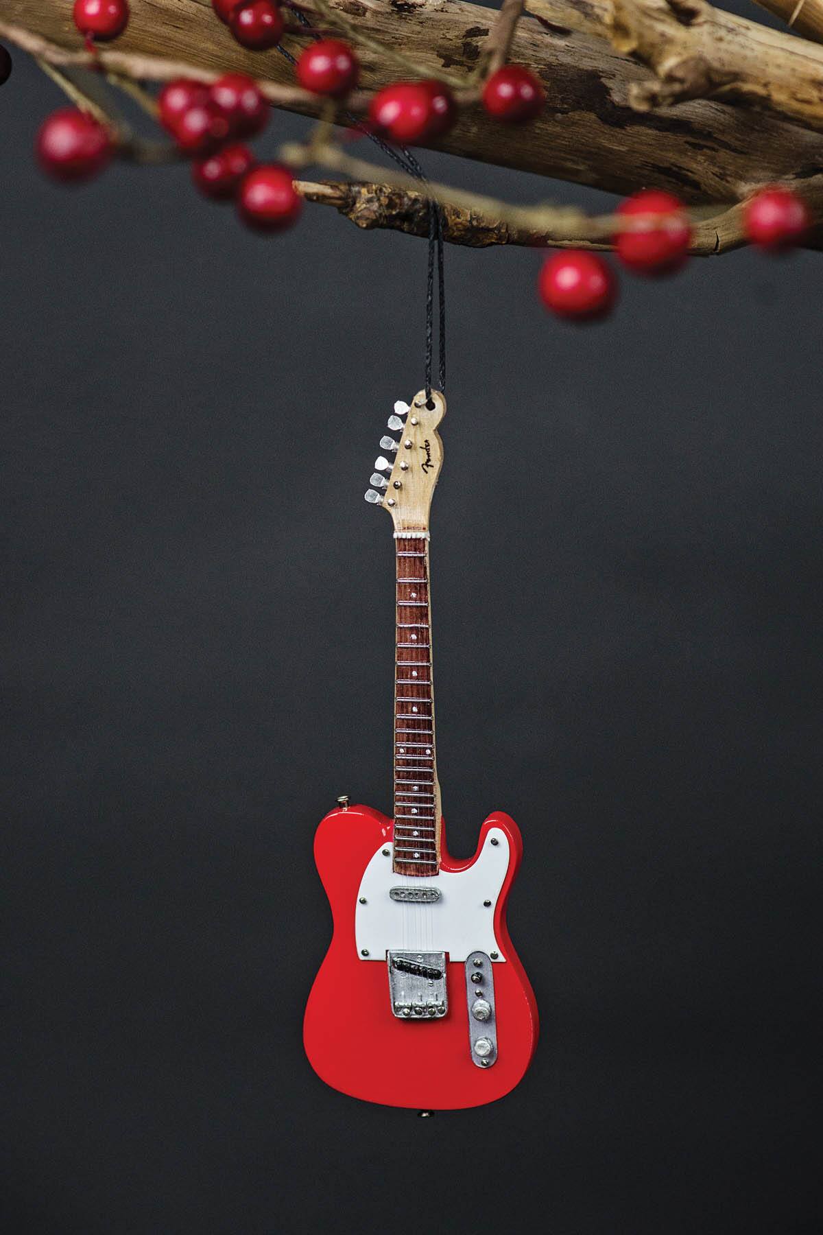 Front. Axe Heaven - Fender 50s Red Telecaster Mini Guitar Ornament Collectible Display Model.