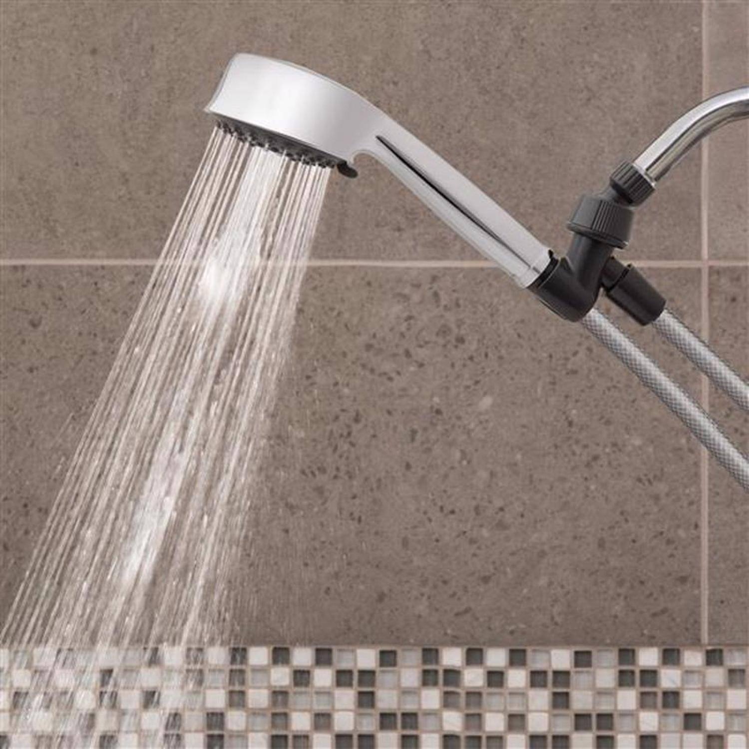 Back. Waterpik - Waterpik PowerPulse Chrome 6 settings Handheld Showerhead 1.8 gpm - Chrome.