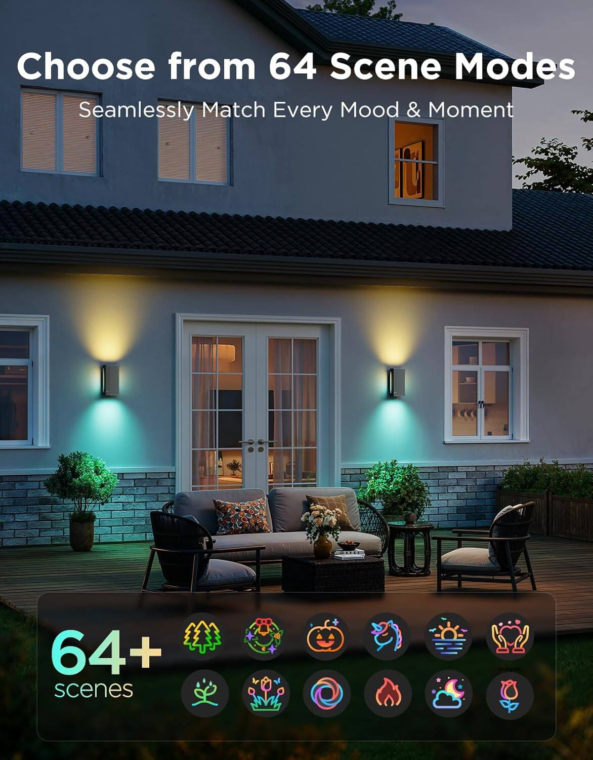 Choose from 64 Scene Modes  
Seamlessly Match Every Mood & Moment  

64+ scenes