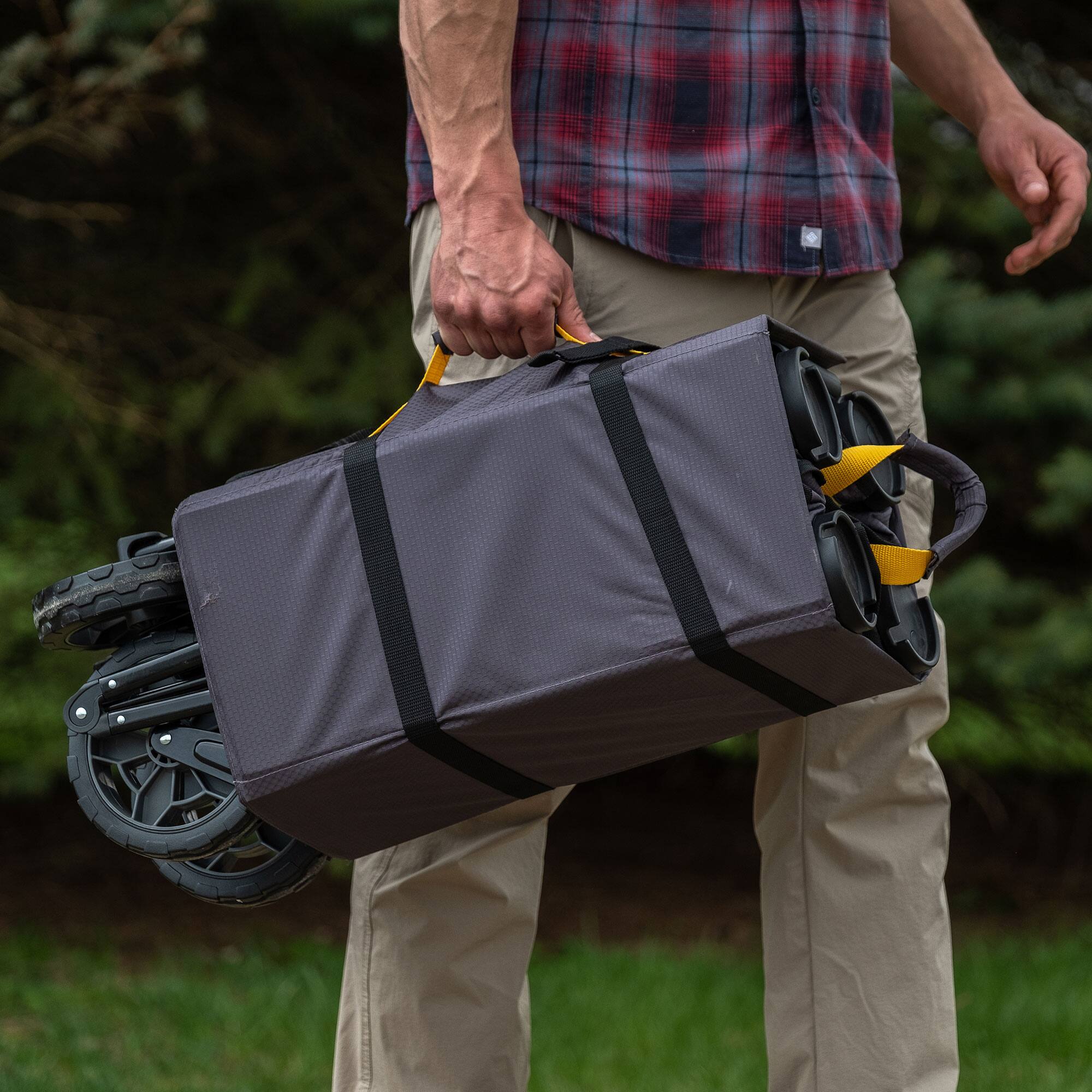 Alt View 8. Gorilla Carts - Gorilla Carts 7 Cu Ft Collapsible Outdoor Utility Wagon,Oversize Bed, Black - Black.