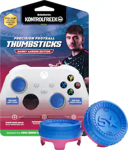 KontrolFreek - Danny Aarons Edition Precision Football Thumbsticks for Xbox One and Xbox Series X/S - Blue/Pink
