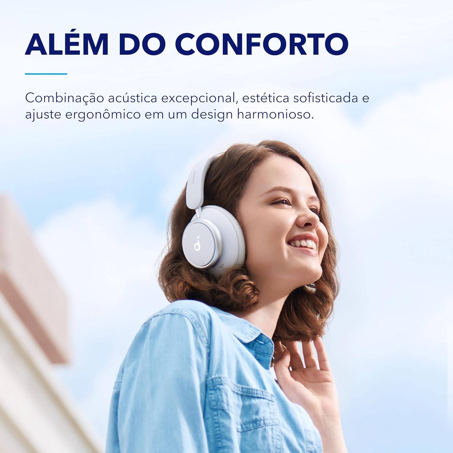 A LÉM DO CONFORTO

Combinação acústica excepcional, estética sofisticada e ajuste ergonômico em um design harmonioso.