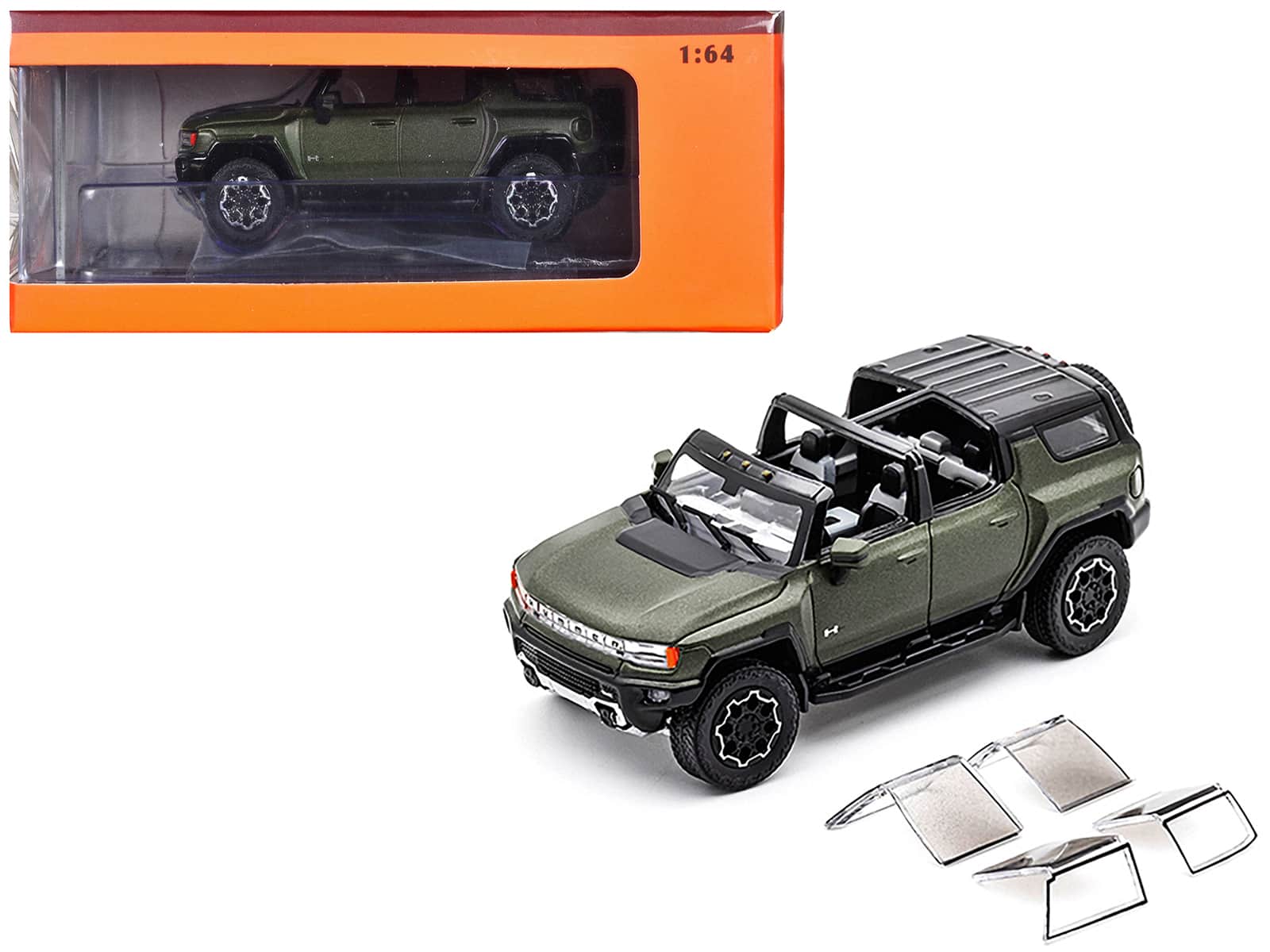 2023 GMC Hummer EV SUV Green Metallic with Black Top 1/64 Diecast Model Car by GCD price history on PriceWatchPro
