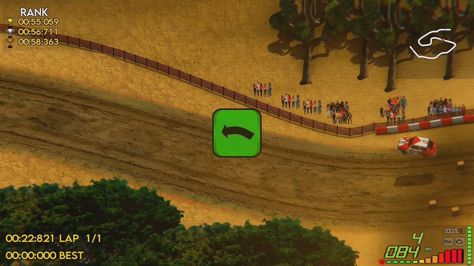 RANK 00:55:059 00:56:711 00:58:363 00:22:821 LAP 1/1 00:00:000 BEST 00:26.821 4 FPH 00026.