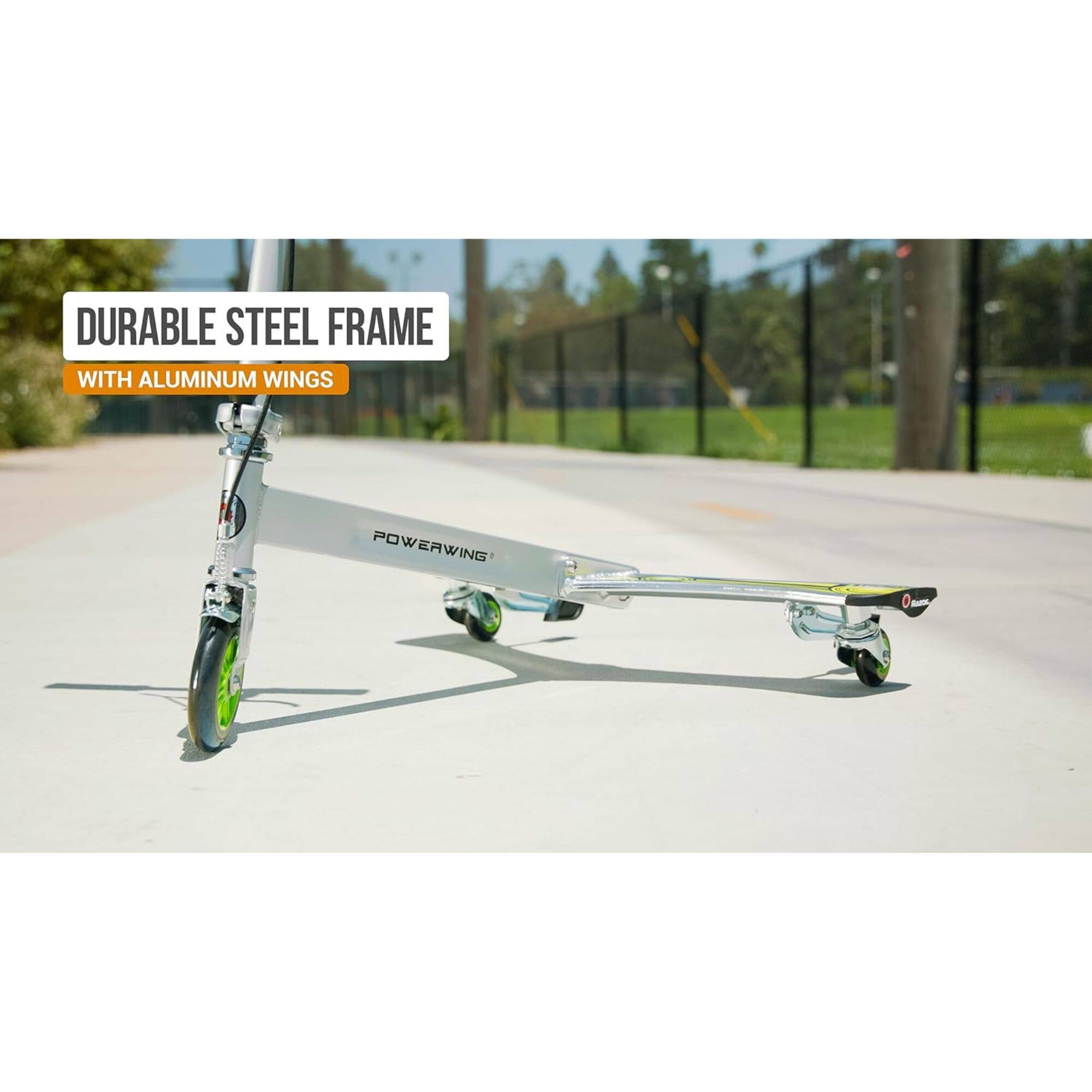 DURABLE STEEL FRAME WITH ALUMINUM WINGS  
POWERWING