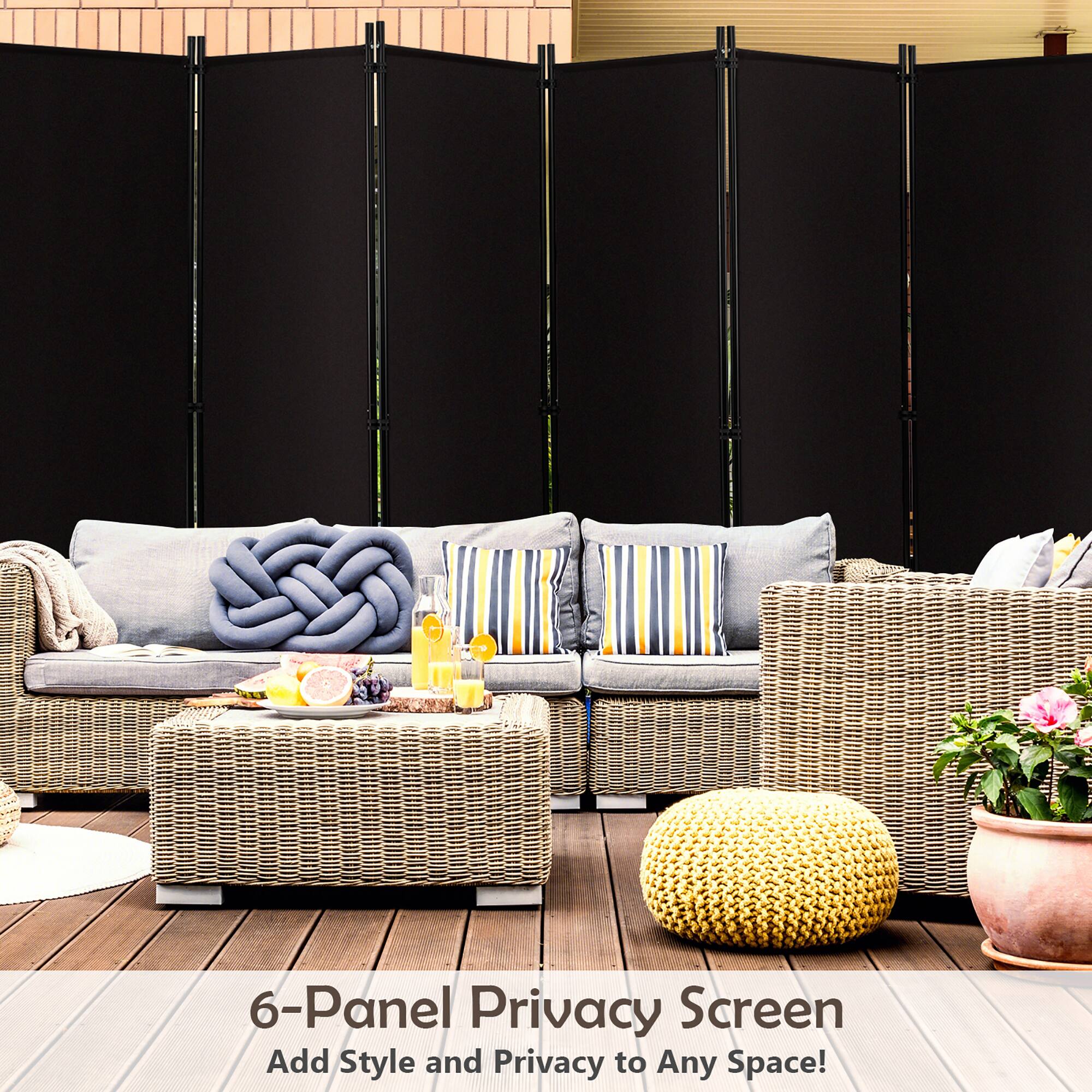6-Panel Privacy Screen  
Add Style and Privacy to Any Space!