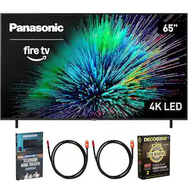 Panasonic - 65" W70 Series LED 4K UHD Smart Fire TV (2025) with 26 Month Extended Warranty Protection Plan Bundle