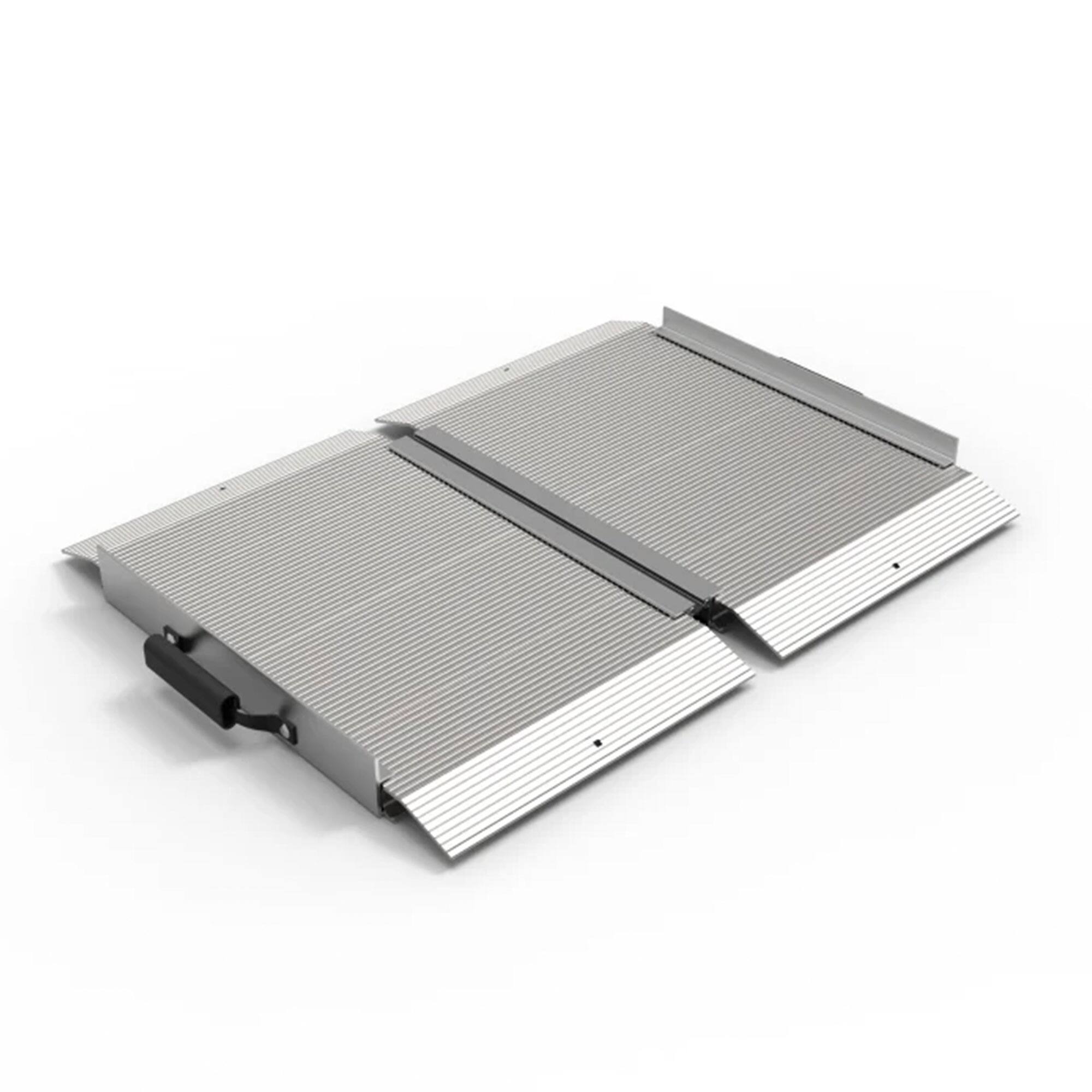 Front. EZ-ACCESS - EZ-ACCESS TRAVERSE 2 Foot Aluminum Singlefold Portable Loading Ramp, Silver - Silver.