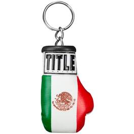 TITLE Boxing - Authentic Detailed Mini Lace Up Glove Key Ring - Mexican Flag