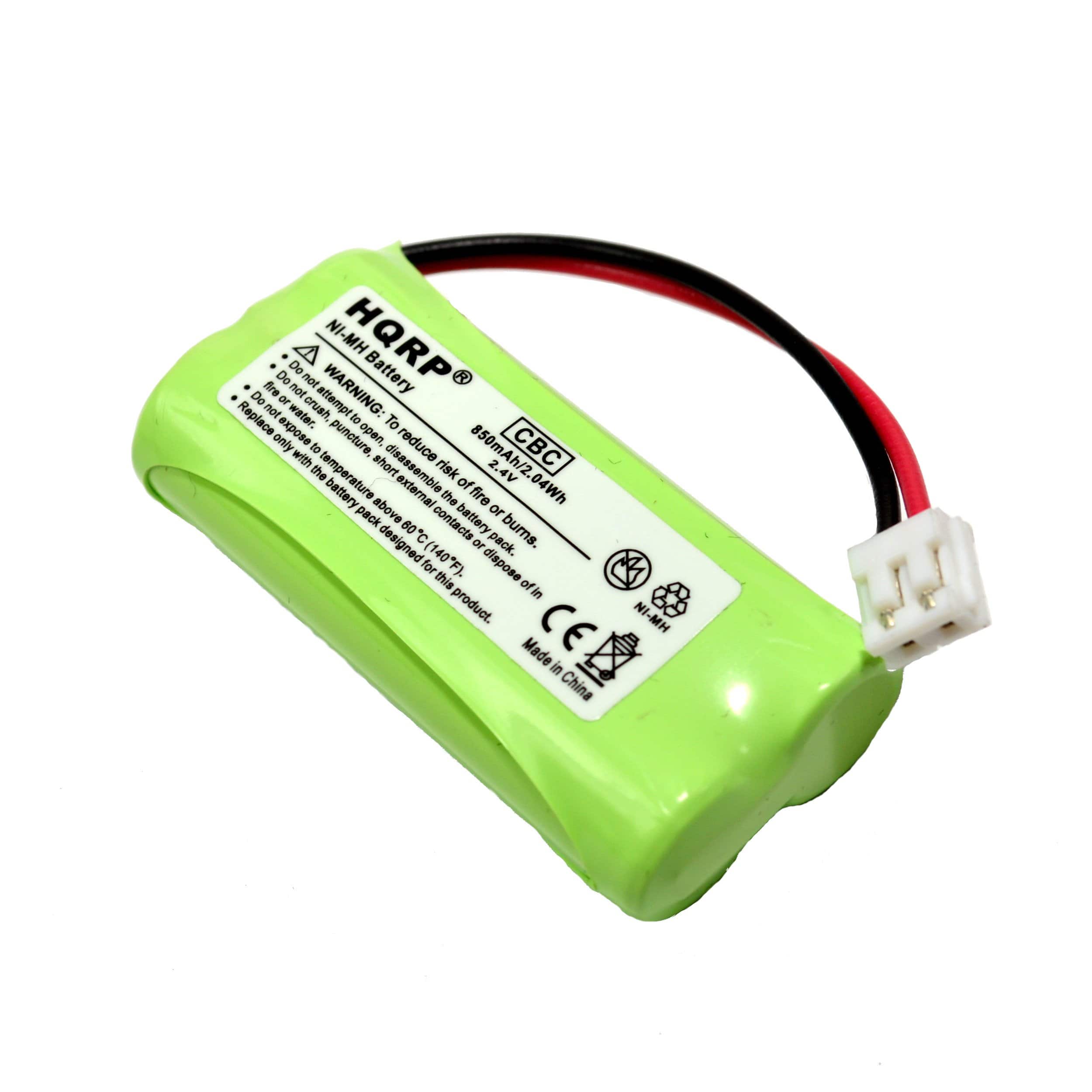 HQRP - Cordless Phone Battery 2.4 V 850 mAh Ni-MH for VTech BT183348 BT283348 Replacement