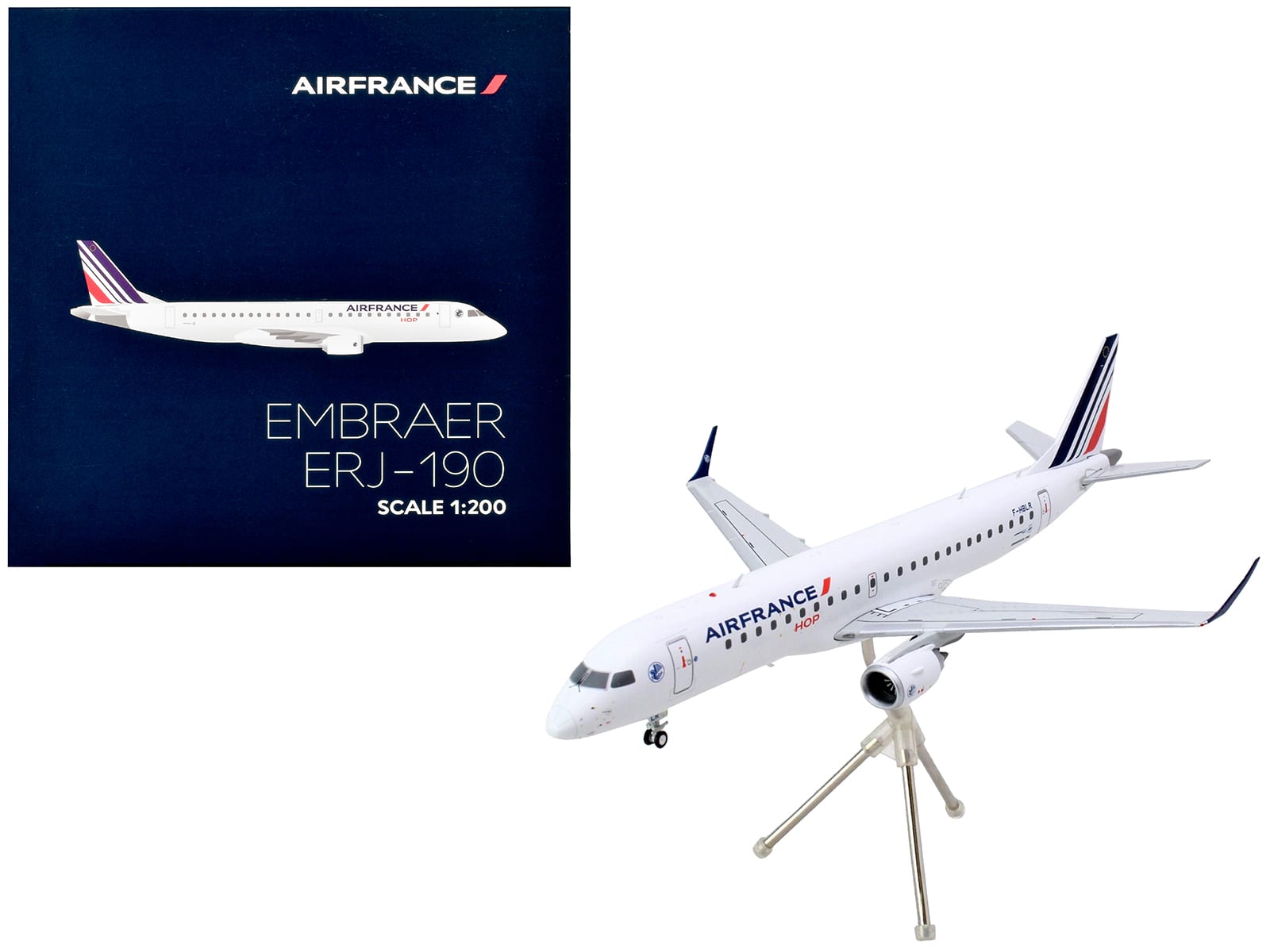 "Embraer ERJ-190 Commercial Aircraft ""Air France Hop"" White with Striped Tail 1/200 Diecast Model Airplane by GeminiJets" price history on PriceWatchPro