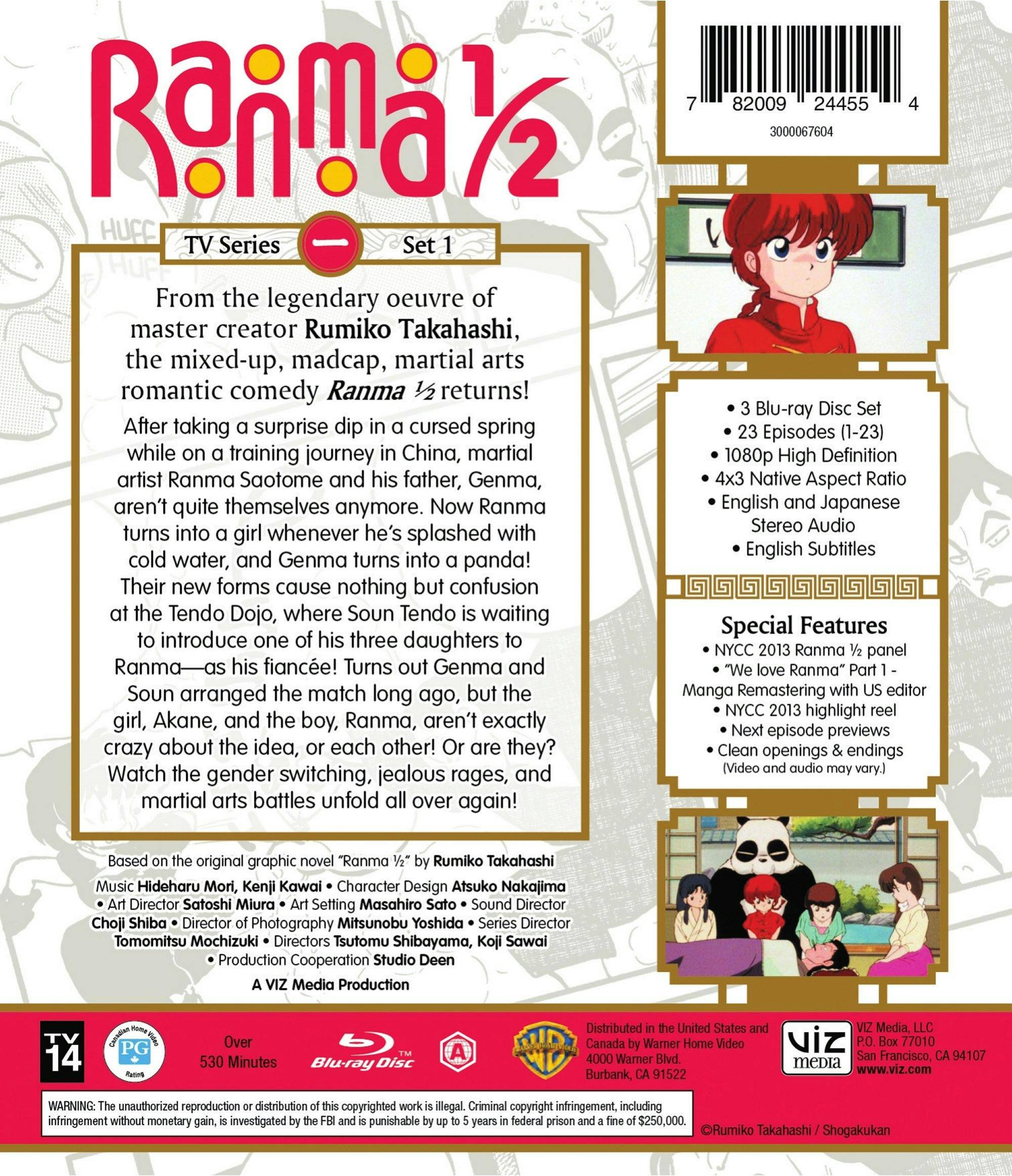 Back. Ranma 1/2 - TV Series Set 1 Standard Edition [Blu-ray].