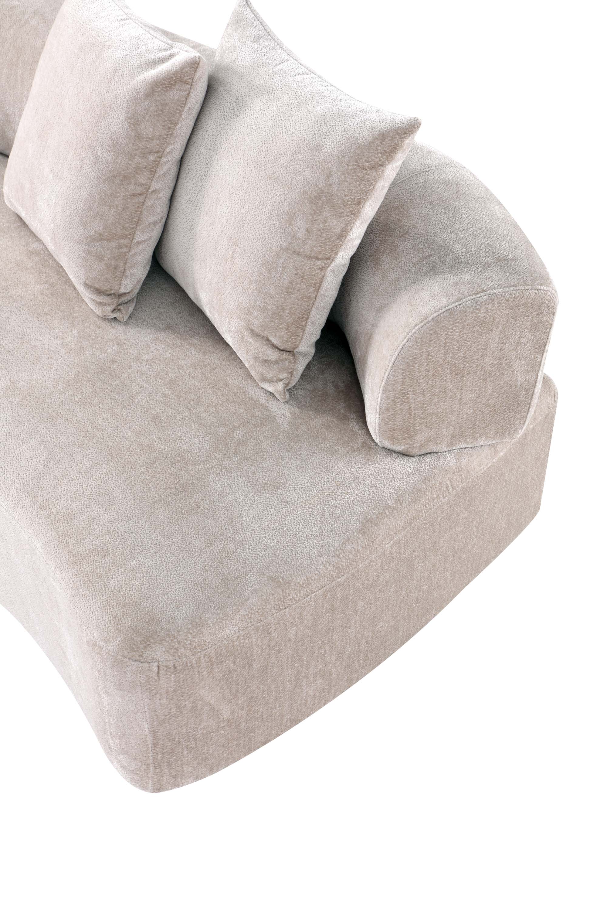 Alt View 1. Manhattan Comfort - Verandah Mid-Century Modern 112" Chenille Sofa - Beige.