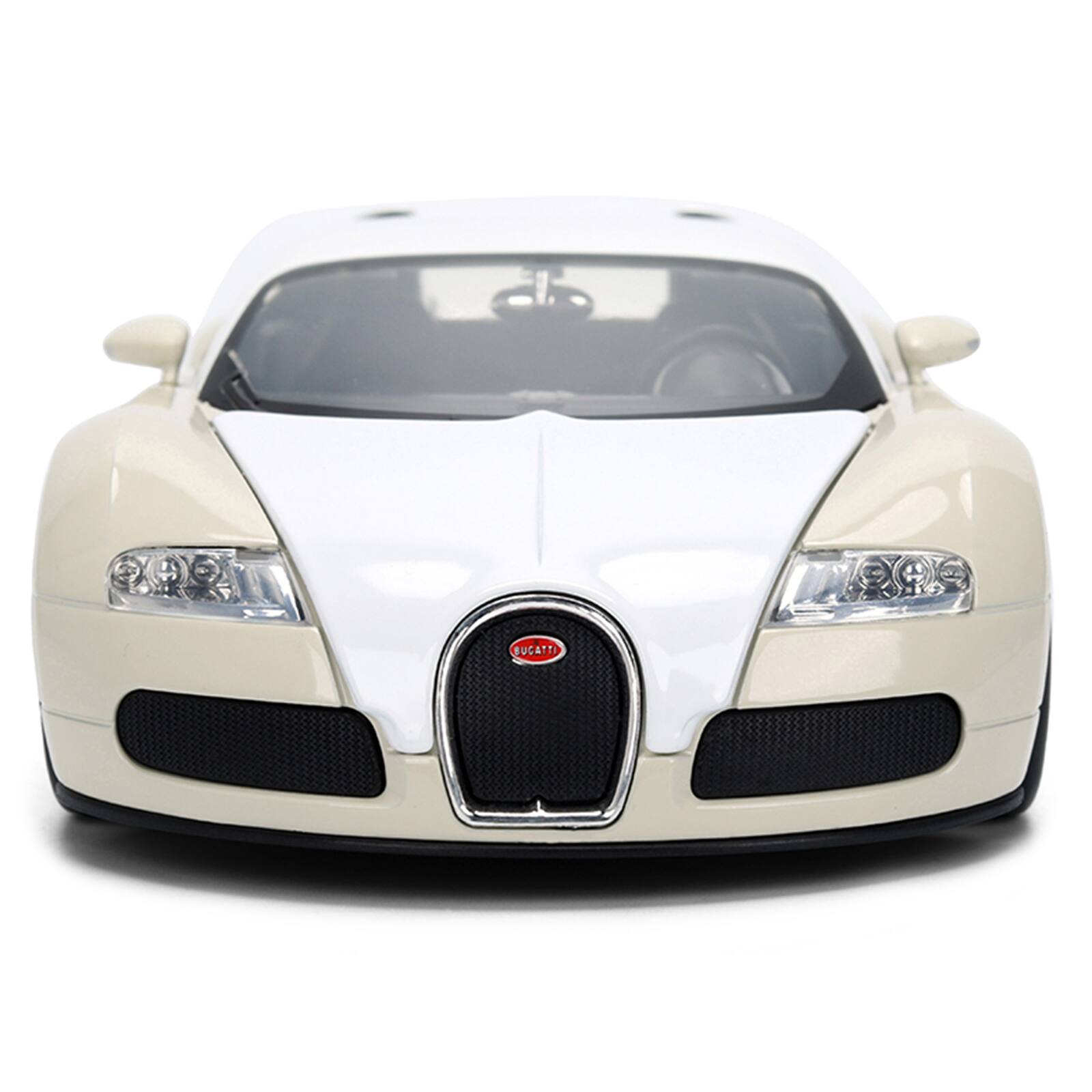 Alt View 4. Jada - 2011 Bugatti Veyron White and Tan "Furious 7" (2015) Movie "25 Years of Fast & Furious" Series 1/24 Model Car by Jada.