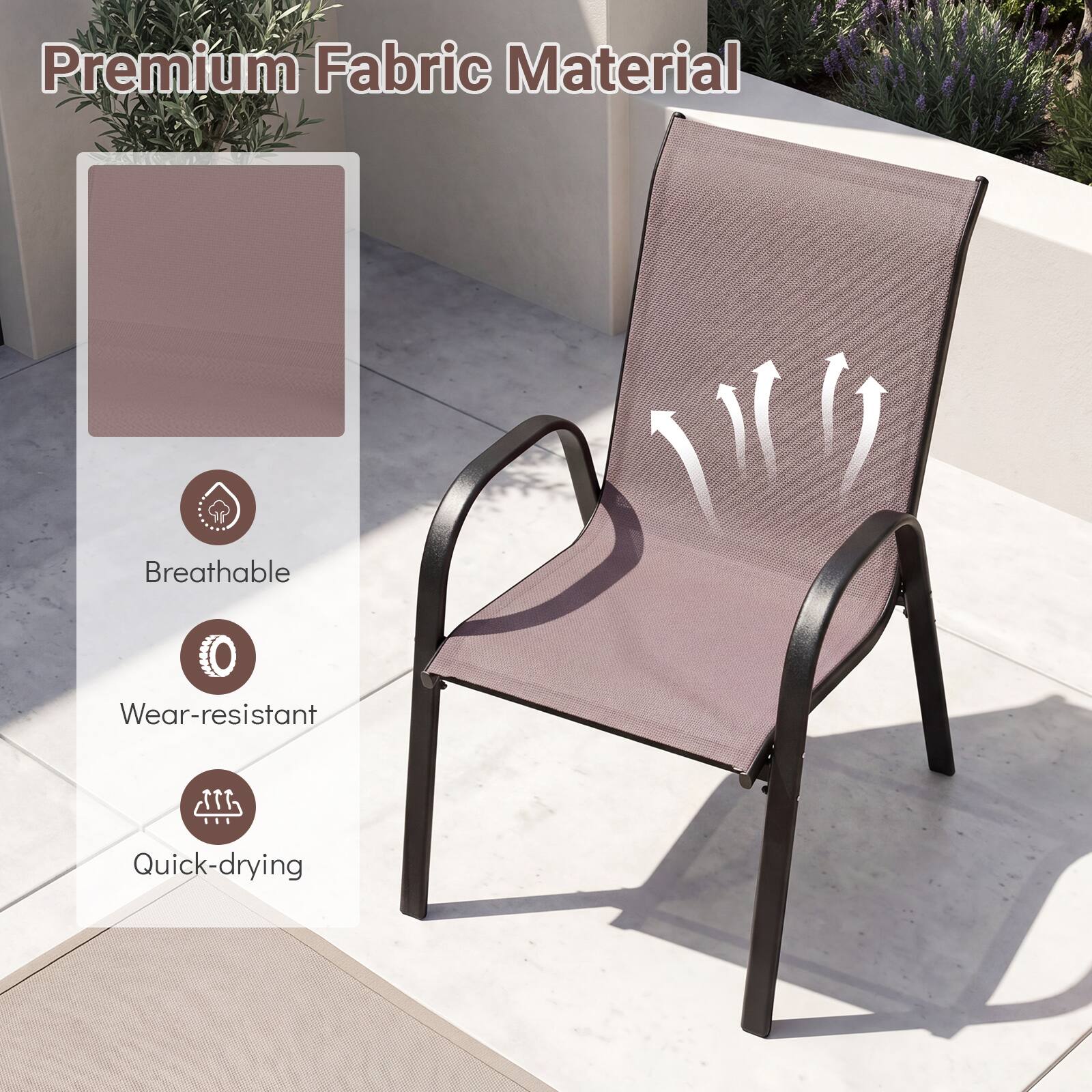 Premium Fabric Material  
Breathable  
Wear-resistant  
Quick-drying