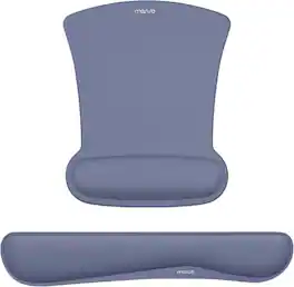 mosiso - Mouse Pad Wrist Support Ergonomic Memory Foam Mousepad for Easy Typing Cushion & Pain Relief for Office & Home - Navy Lime