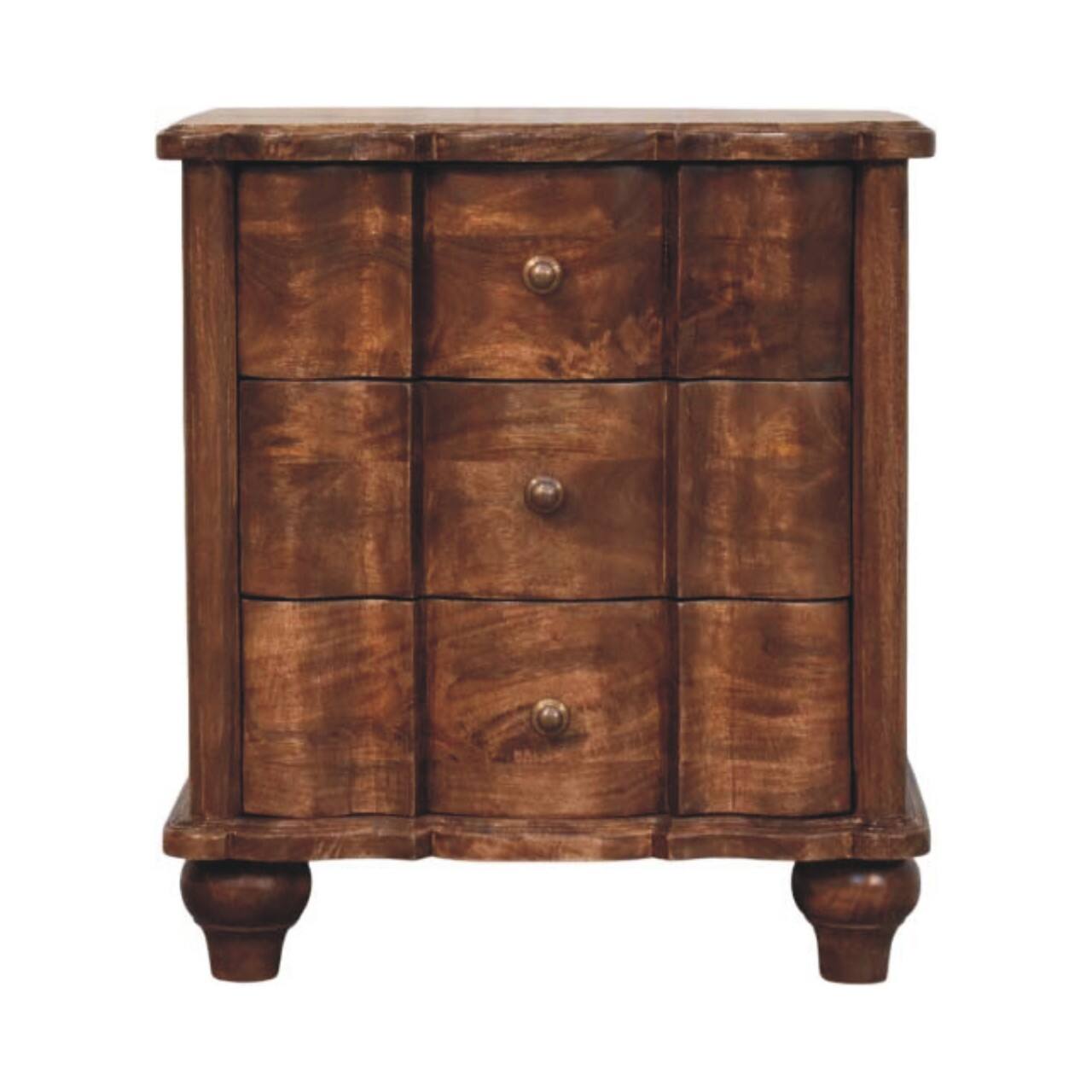 Front. Artisan Furniture - Artisan Furniture Solid Wood Valencia Bedside - Brown.
