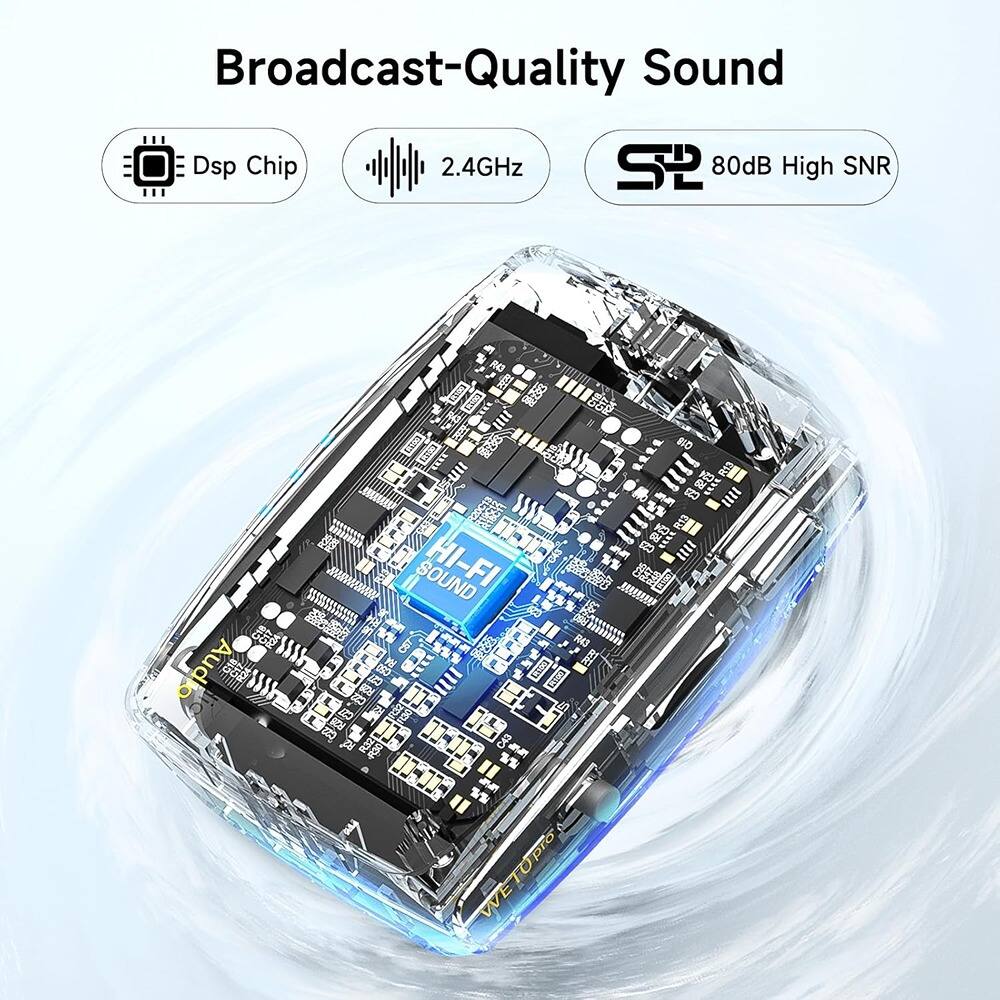 Broadcast-Quality Sound

- Dsp Chip
- 2.4GHz
- 80dB High SNR

HI-FI SOUND

WETOP
