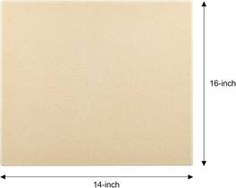 Cook N Home - 02663 True Cordierite Pizza Grilling Baking Stone 16 inch x14 inch rectangular x 5/8-inch thickness - Yellow