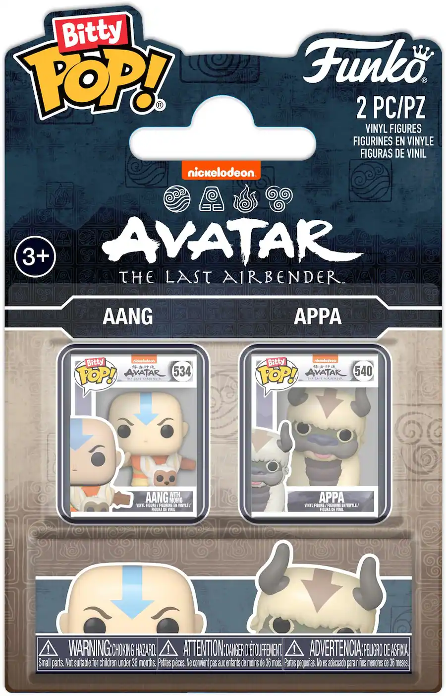 Funko Bitty POP!: Avatar: The Last Airbender 2 Pack Aang & Appa ...