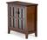 Angle. Simpli Home - Artisan Low Storage Cabinet - Russet Brown.