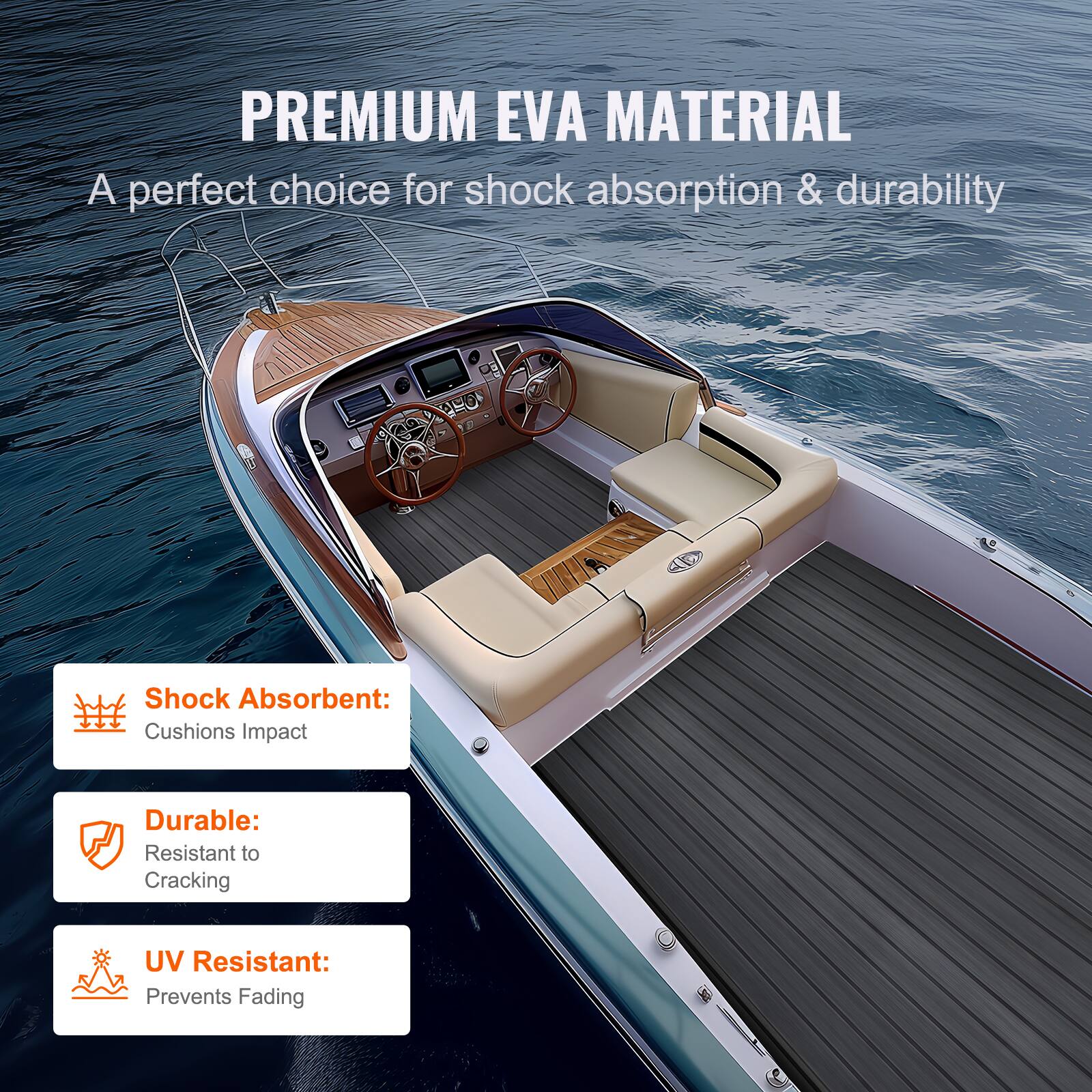 PREMIUM EVA MATERIAL  
A perfect choice for shock absorption & durability  

Shock Absorbent: Cushions Impact  
Durable: Resistant to Cracking  
UV Resistant: Prevents Fading