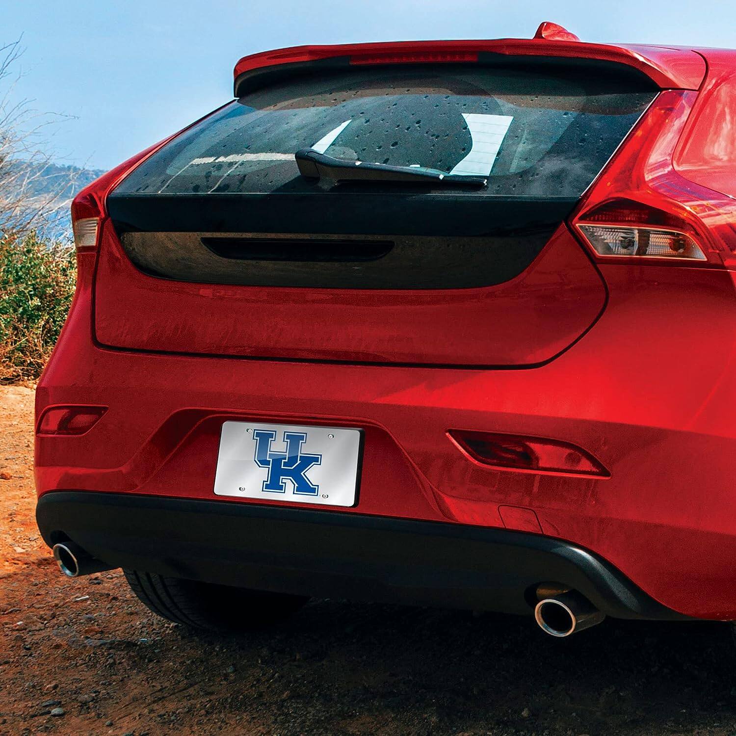 Alt View 2. Rico Industries - Kentucky Wildcats Mirrored Laser Cut License Plate Laser Tag - Multi.