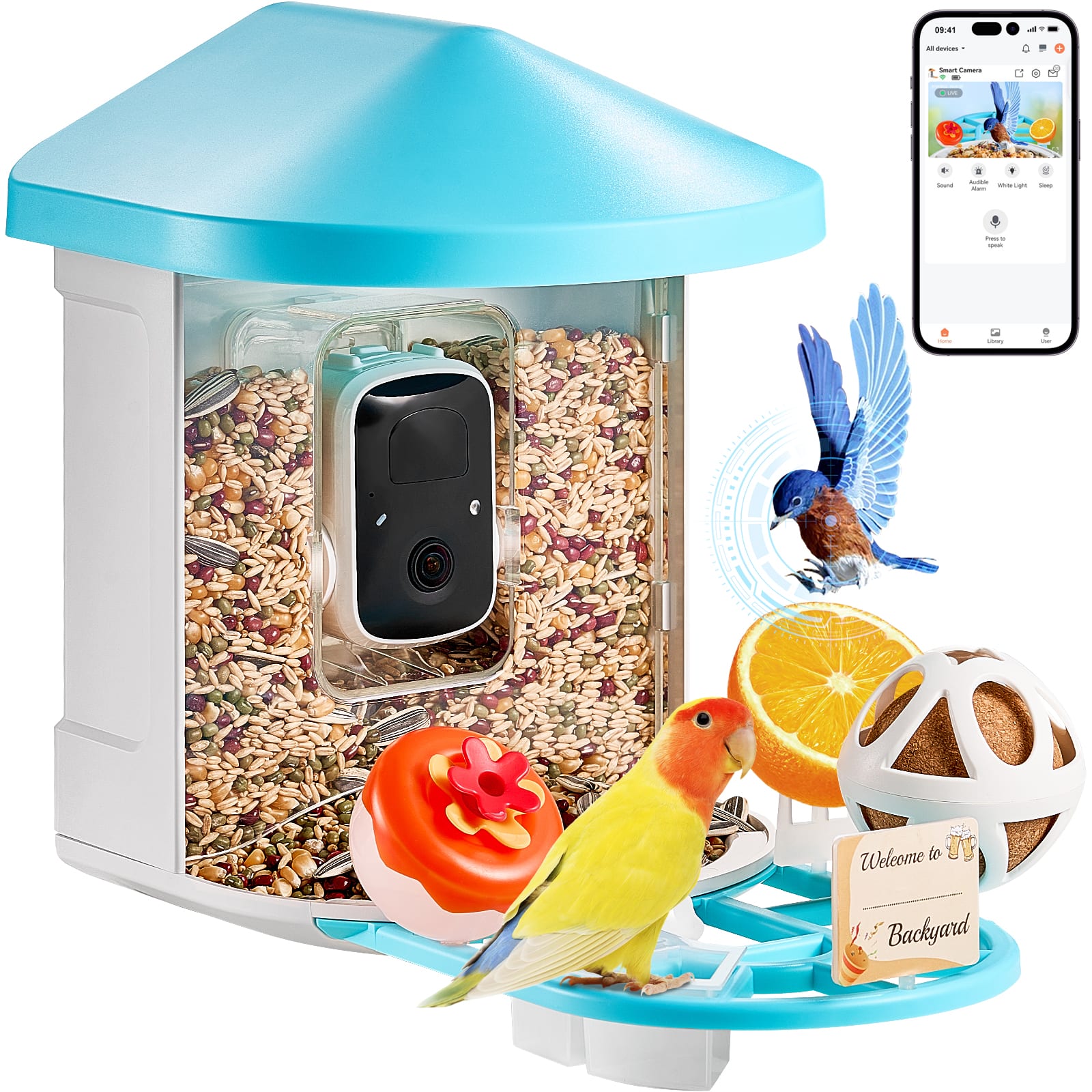 Anysun - Smart Bird Feeder with Camera 2K HD AI Identify Bird Species Auto Capture - Blue price history on PriceWatchPro