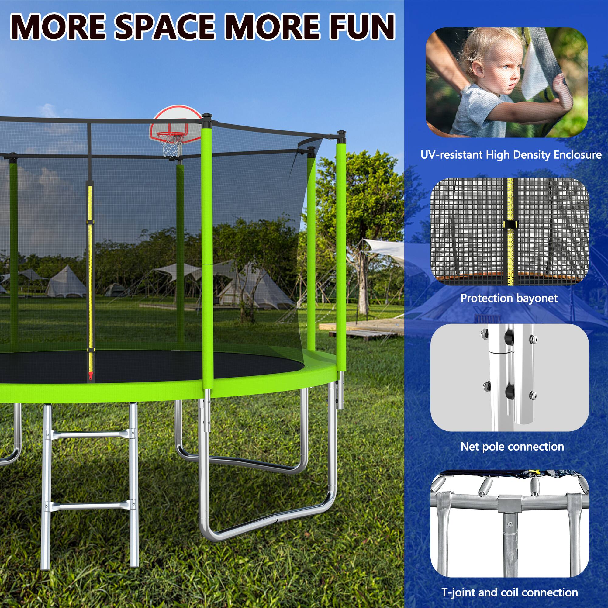 MORE SPACE MORE FUN

- UV-resistant High Density Enclosure
- Protection bayonet
- Net pole connection
- T-joint and coil connection