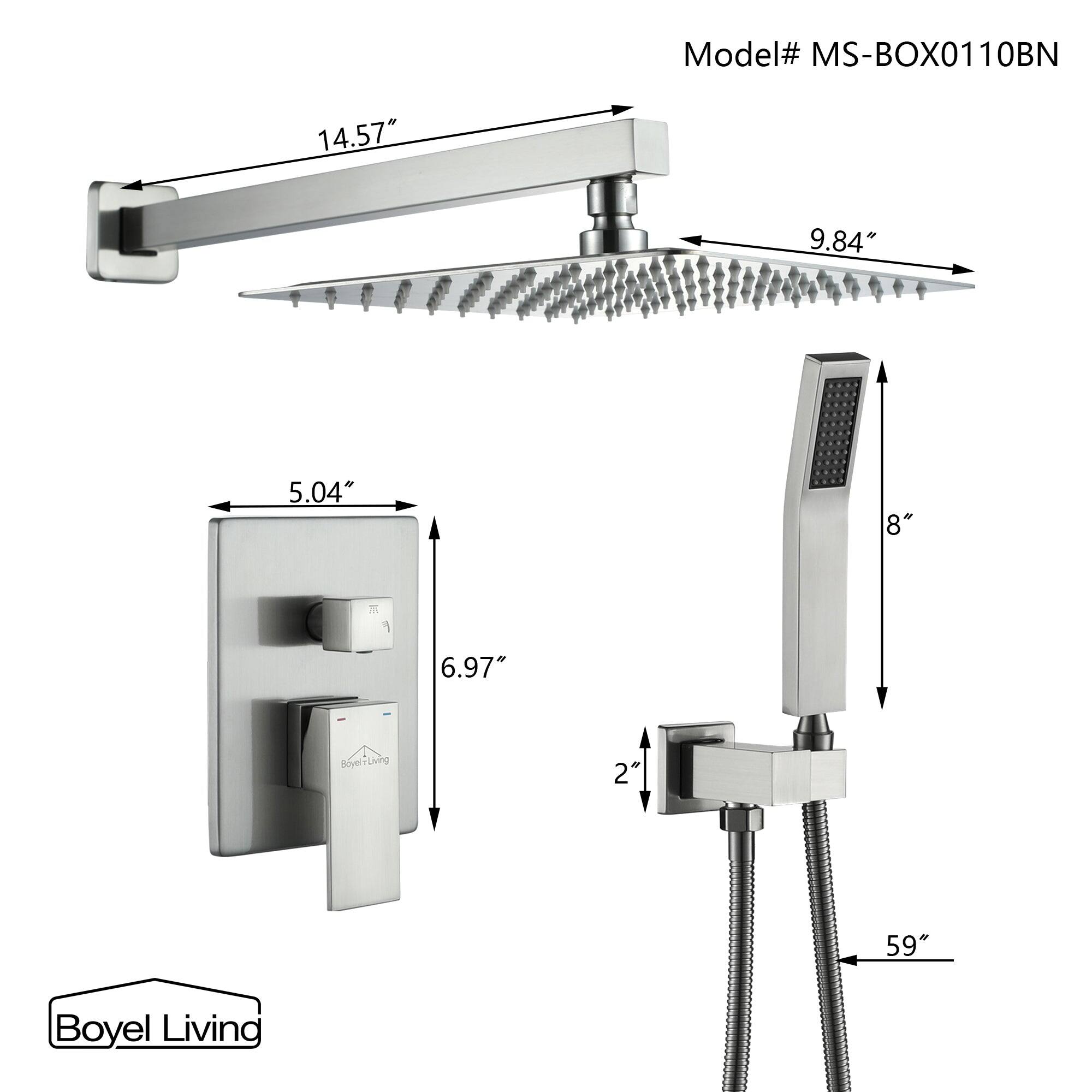Model# MS-BOX0110BN 14.57" 9.84" 5.04" 8" 2 1 6.97" Boyel Living 2 59"