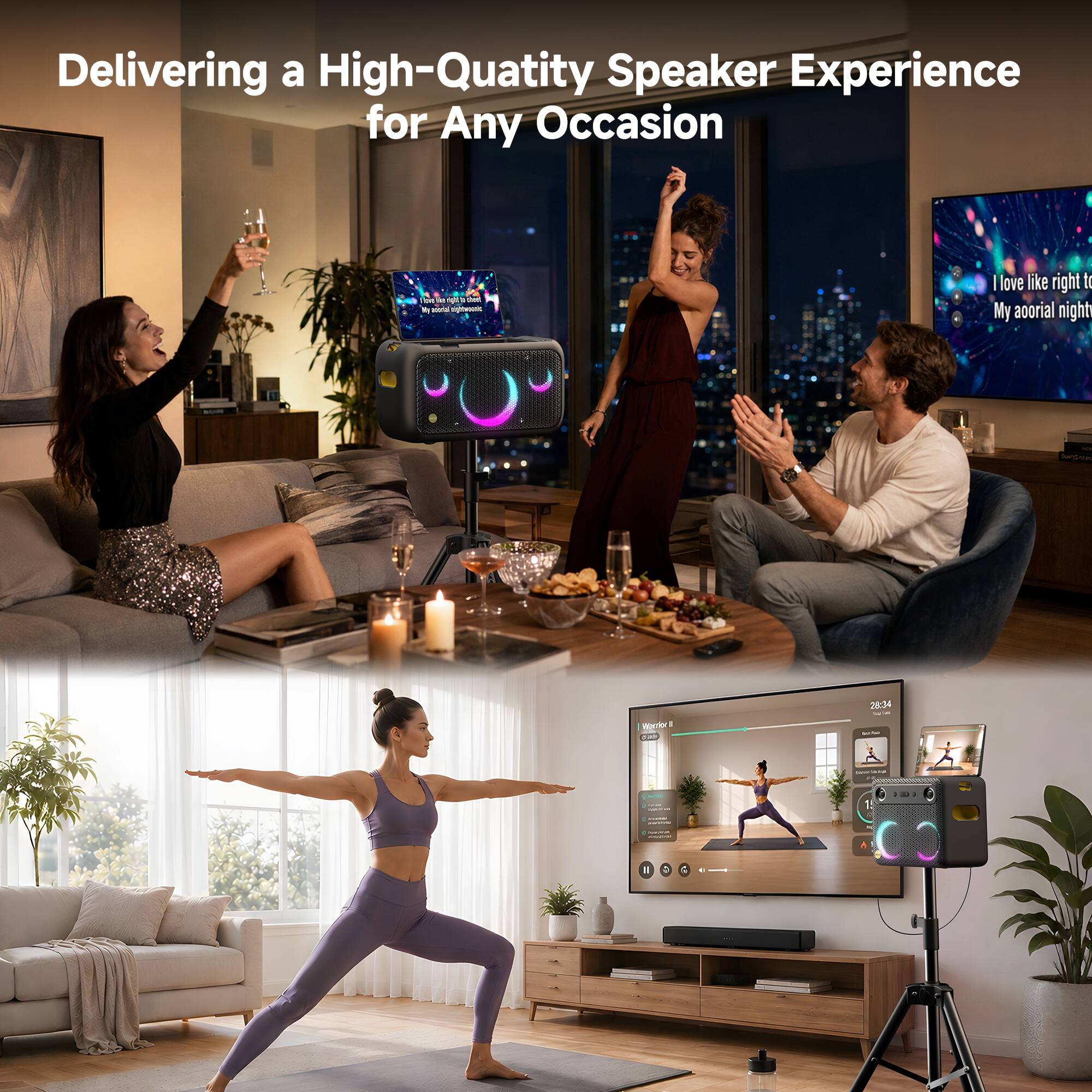 Delivering a High-Quality Speaker Experience for Any Occasion

bit to 19: - 9 100% subdwooms
Nove like right to My aoorial night
Worrier I TAP
28:34
News
F
100