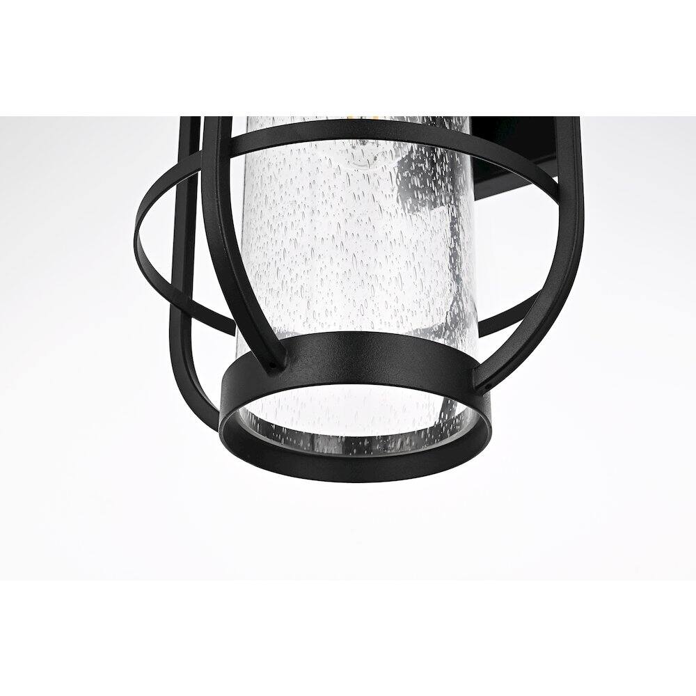 Alt View 3. Elegant Lighting - Janney 11 Inch Outdoor Wall Sconce In Black - Black.