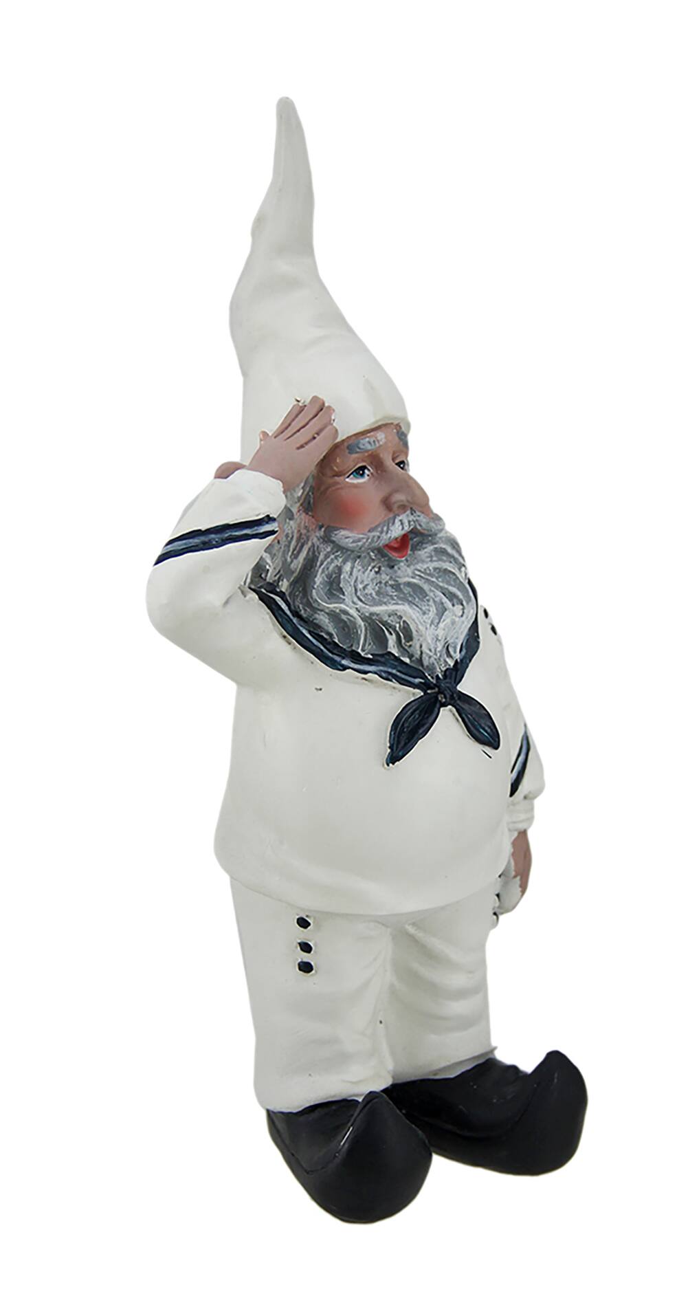 Alt View 10. Zeckos - 8 inch Shipmate Sal United States Navy Military Gnome Small Home Statue Figurine - Off-white.