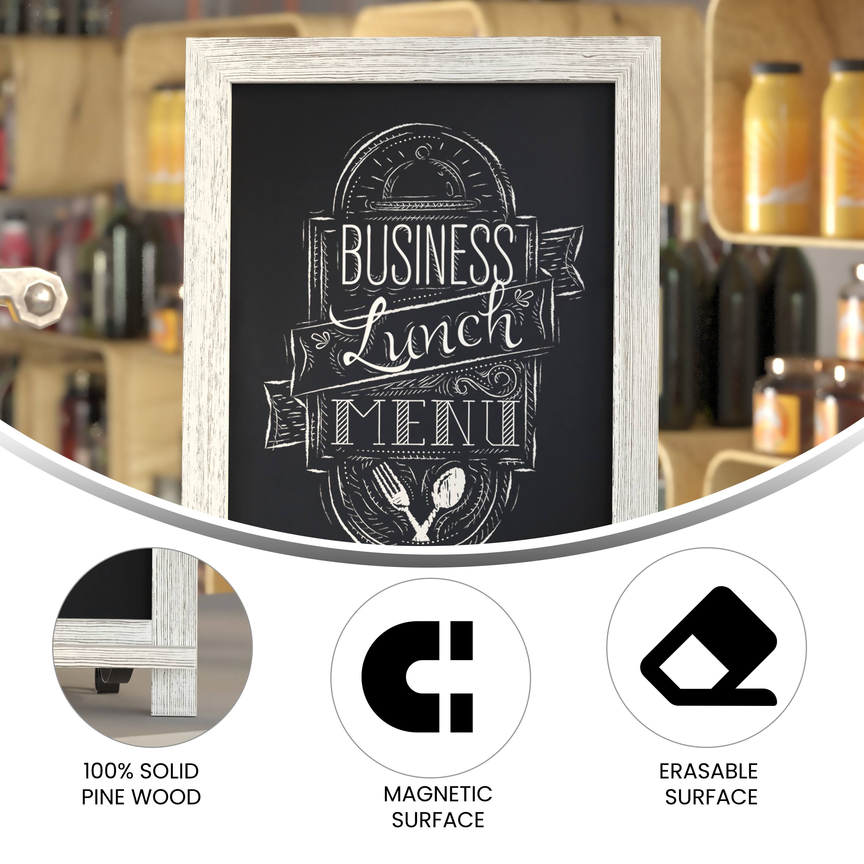 BUSINESS Lunch MENU

100% SOLID PINE WOOD

MAGNETIC SURFACE

ERASABLE SURFACE