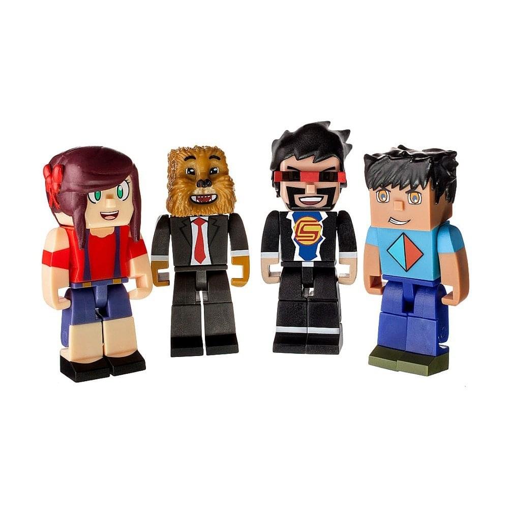 Front. Jazwares - Tube Heroes Deluxe 4-Pack 3" Action Figure.