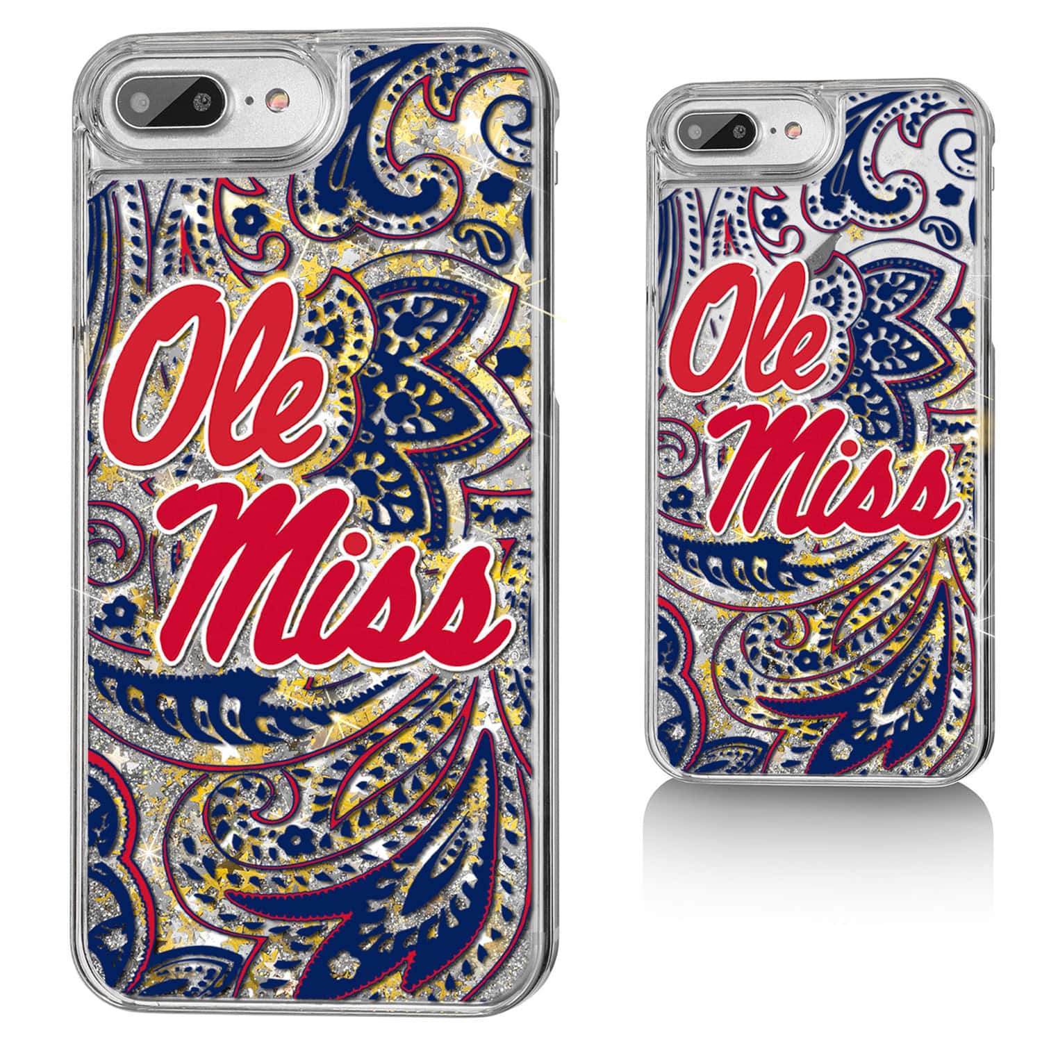 Keyscaper - Ole Miss Rebels iPhone Glitter Paisley Design Case - 13 Pro - Multicolor