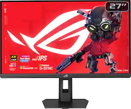 ASUS - ROG Strix 27" Dual Mode (4K 160Hz, FHD 324Hz) IPS 1ms Gaming Monitor with FreeSync Premium and HDR (DisplayPort, HDMI) - Black