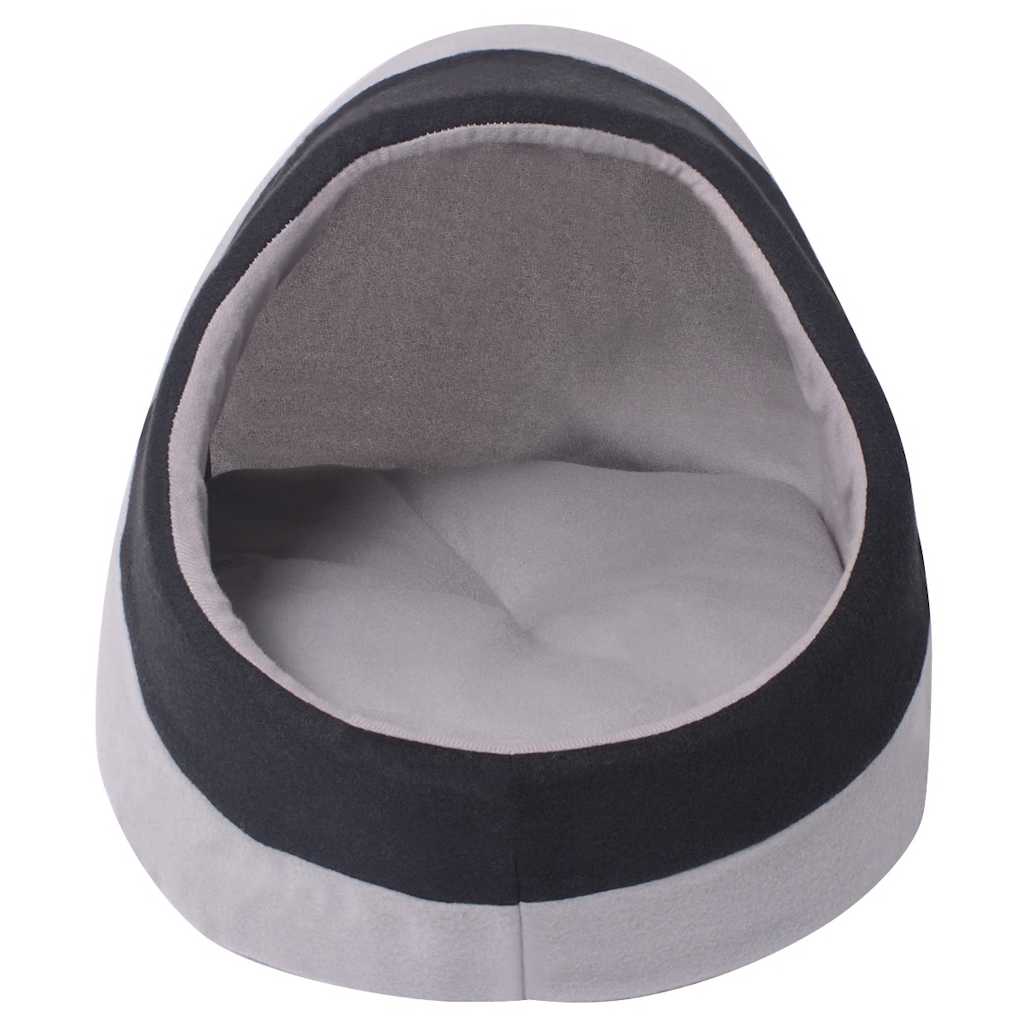 Alt View 1. Boyel Living - Gray and Black Crescent Cat Bed Portable and Machine Washable for Indoor Use - Gray.