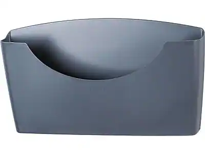 Front. Fellowes - Partition Additions Plastic File Pocket, Dark Graphite - Dark Graphite.