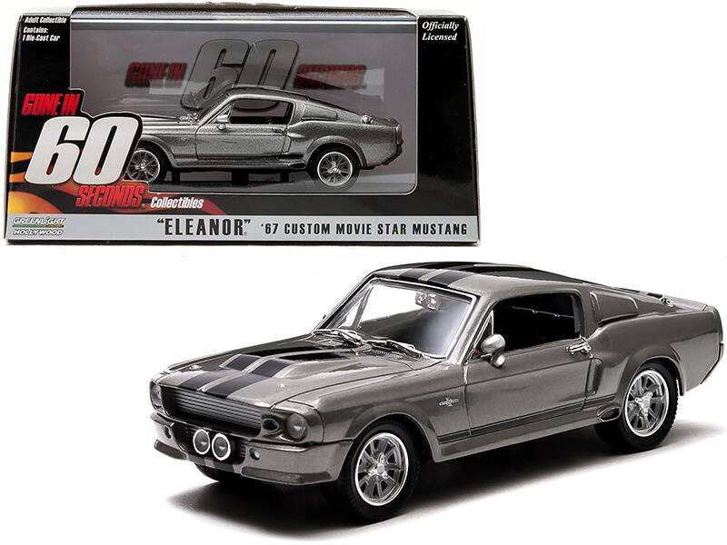 Adult Collectible  
Contains:  
1 Die-Cast Car  

Officially Licensed  

GONE IN 60 SECONDS  
Collectibles  

GREENLIGHT  
HOLLYWOOD  

"ELEANOR" '67 CUSTOM MOVIE STAR MUSTANG